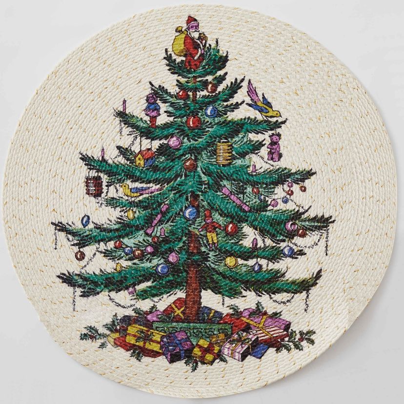Christmas Tree 4-pc. Round Placemats