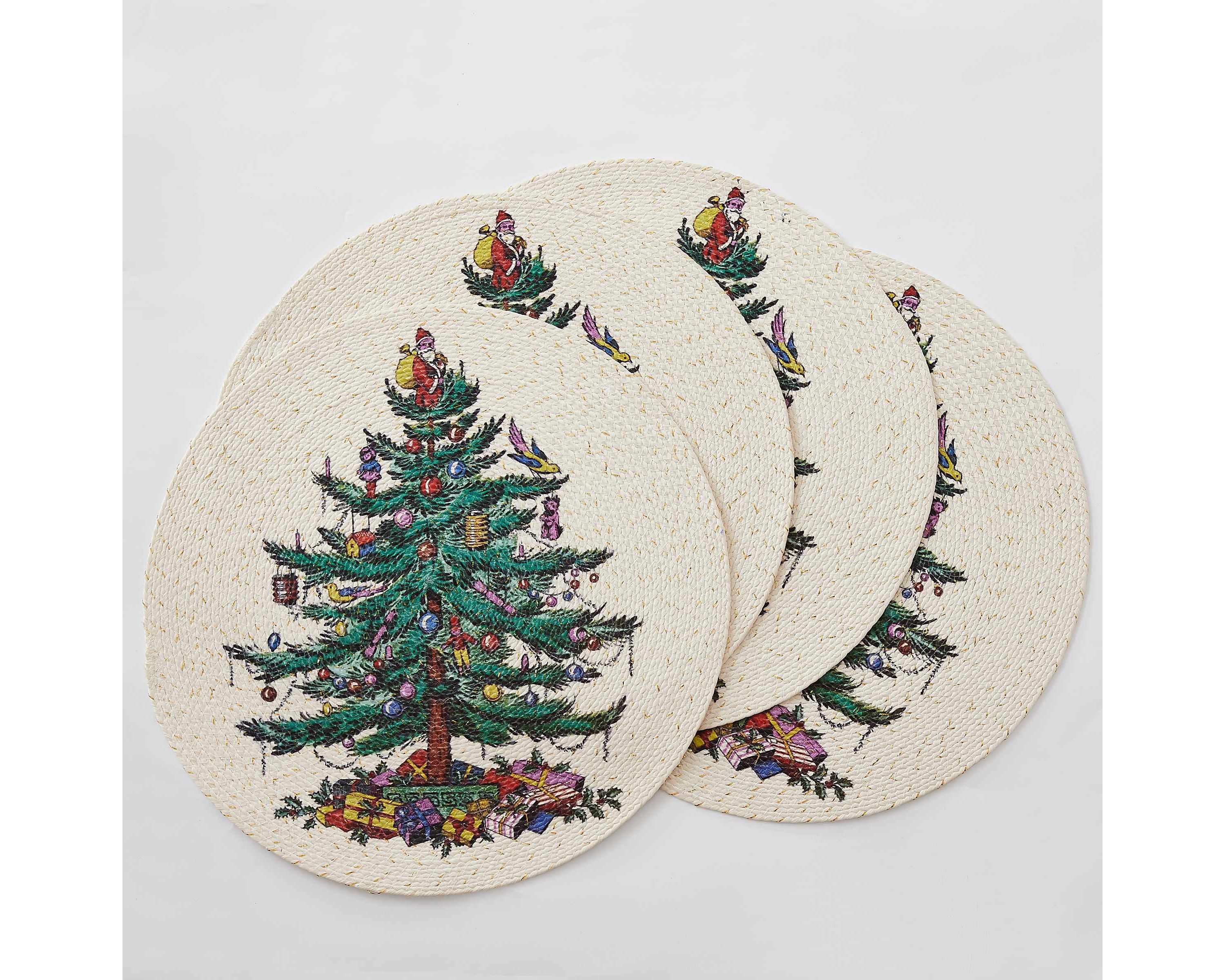 Christmas Tree 4-pc. Round Placemats