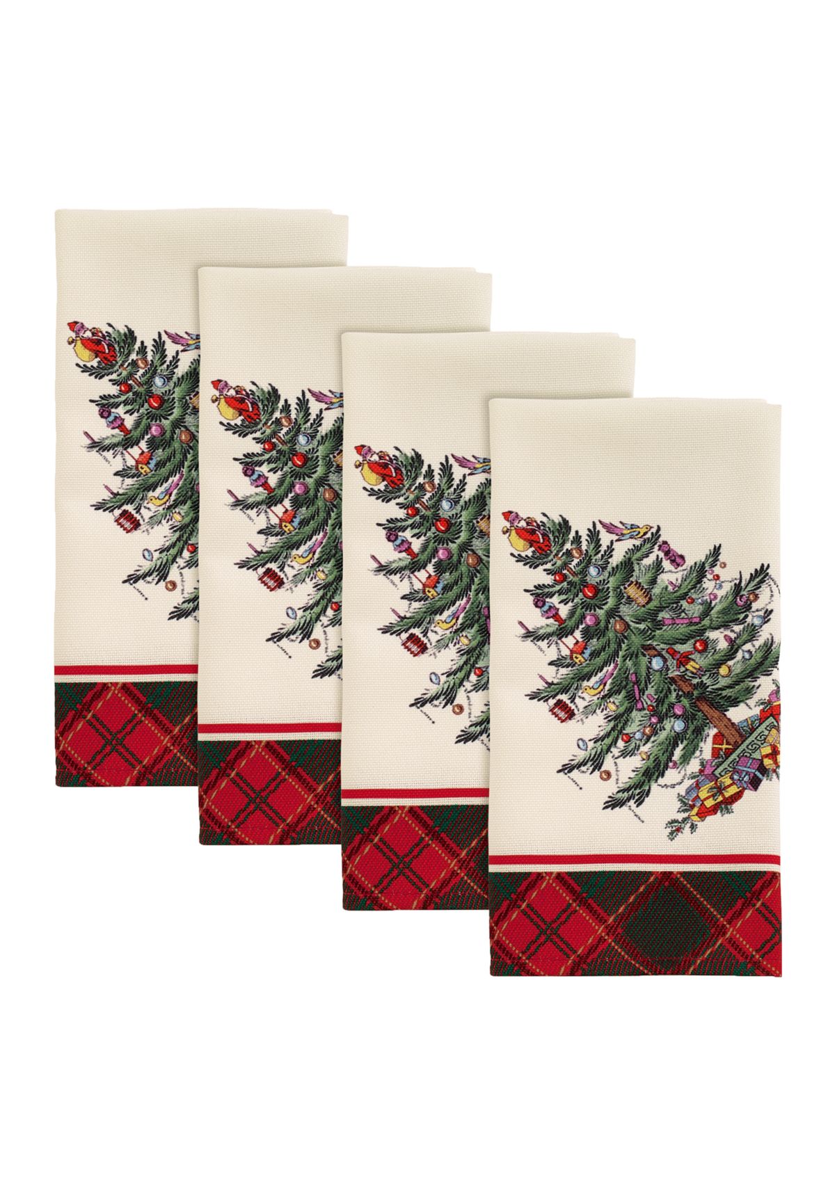 Christmas Tree Tartans - 4 Piece Set