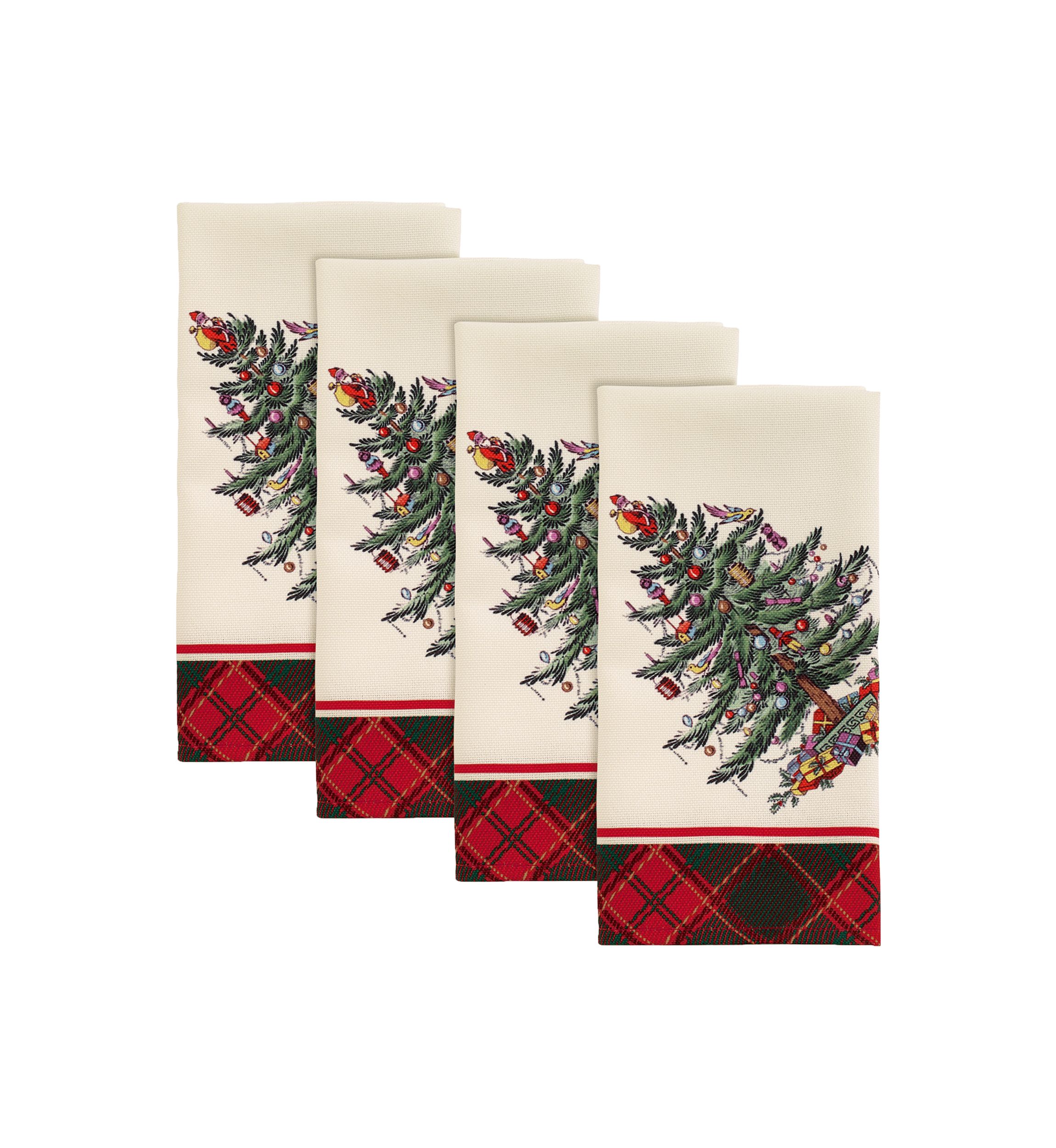 Christmas Tree Tartans - 4 Piece Set