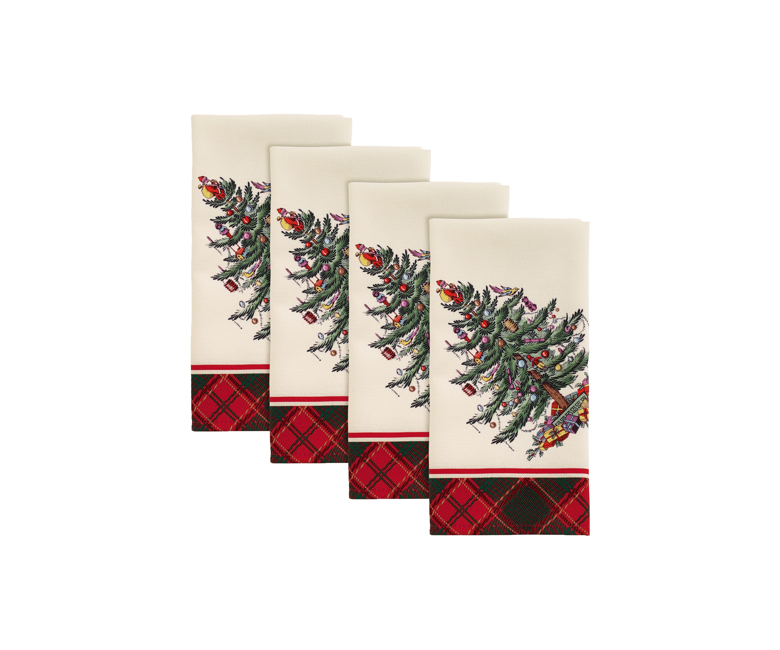 Christmas Tree Tartans - 4 Piece Set