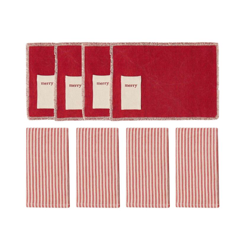 Merry 8-pc. Placemat and Napkin Set (4 of Each)