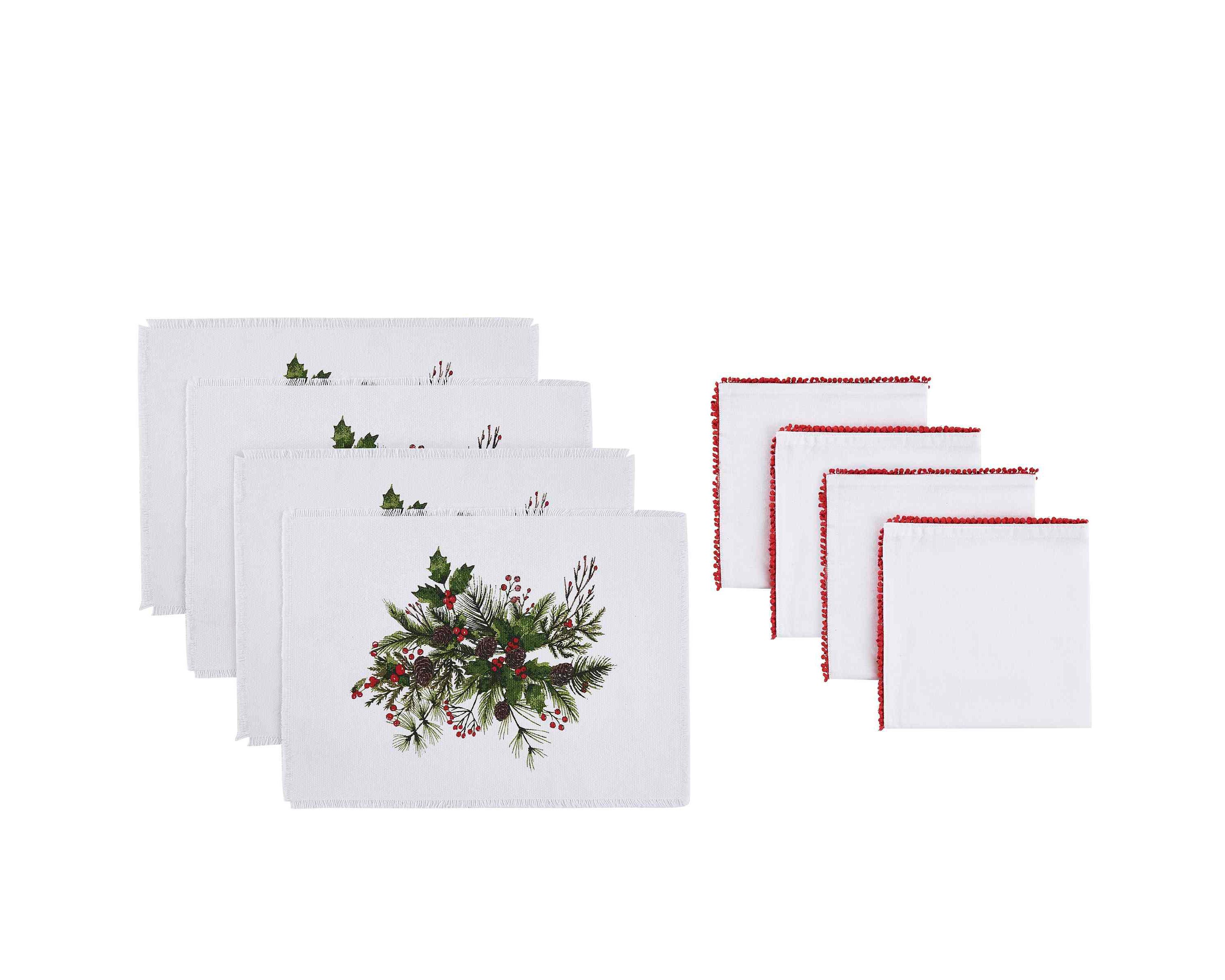 Pine & Ivy 8-pc. Placemat and Napkin Set (4 of Each)