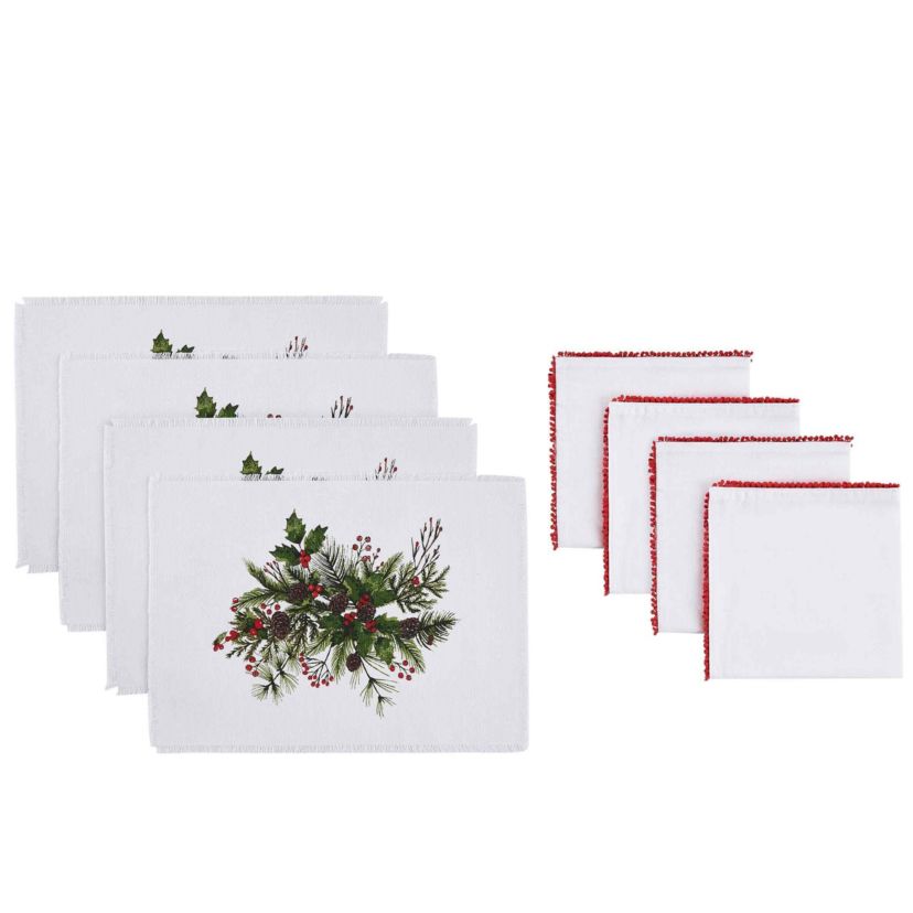 Pine & Ivy 8-pc. Placemat and Napkin Set (4 of Each)