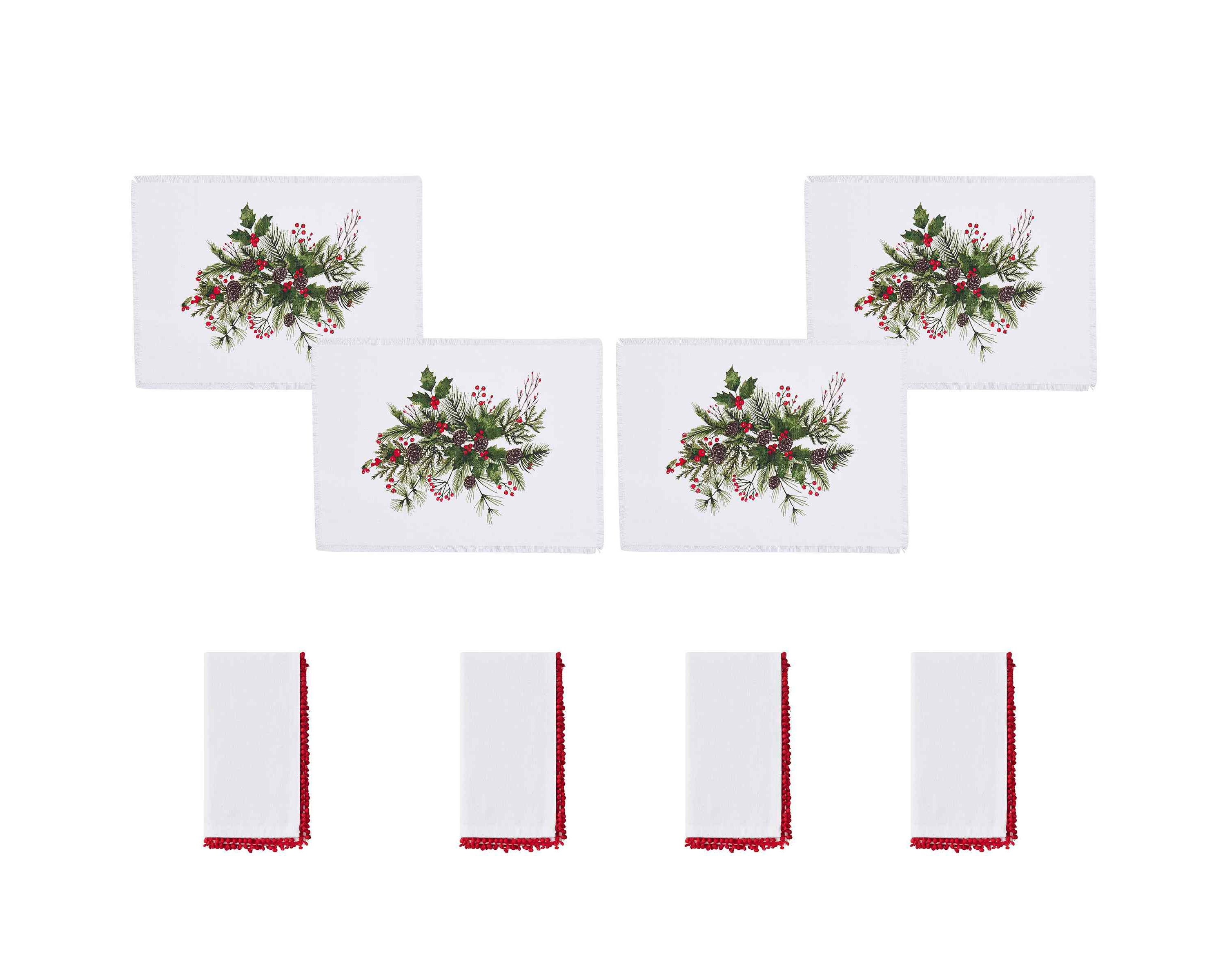 Pine & Ivy 8-pc. Placemat and Napkin Set (4 of Each)