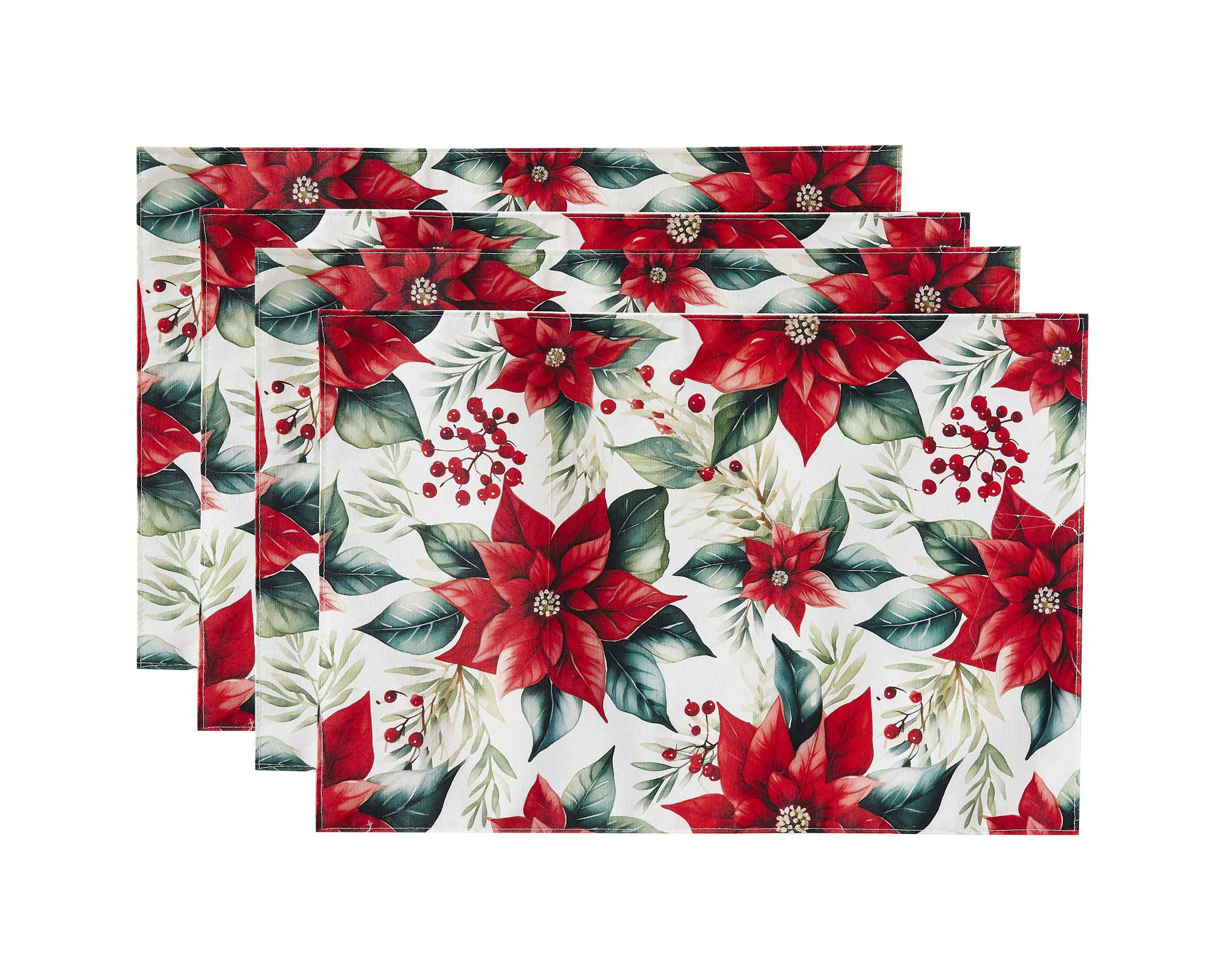 Poinsettia 4-pc. Placemats