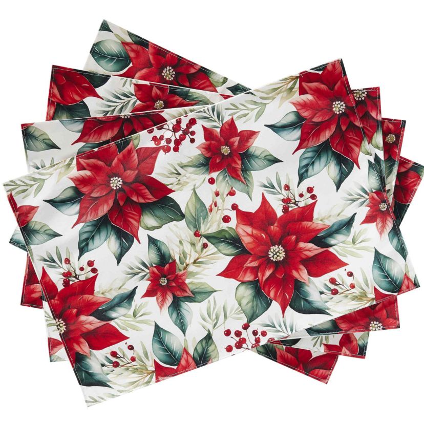 Poinsettia 4-pc. Placemats