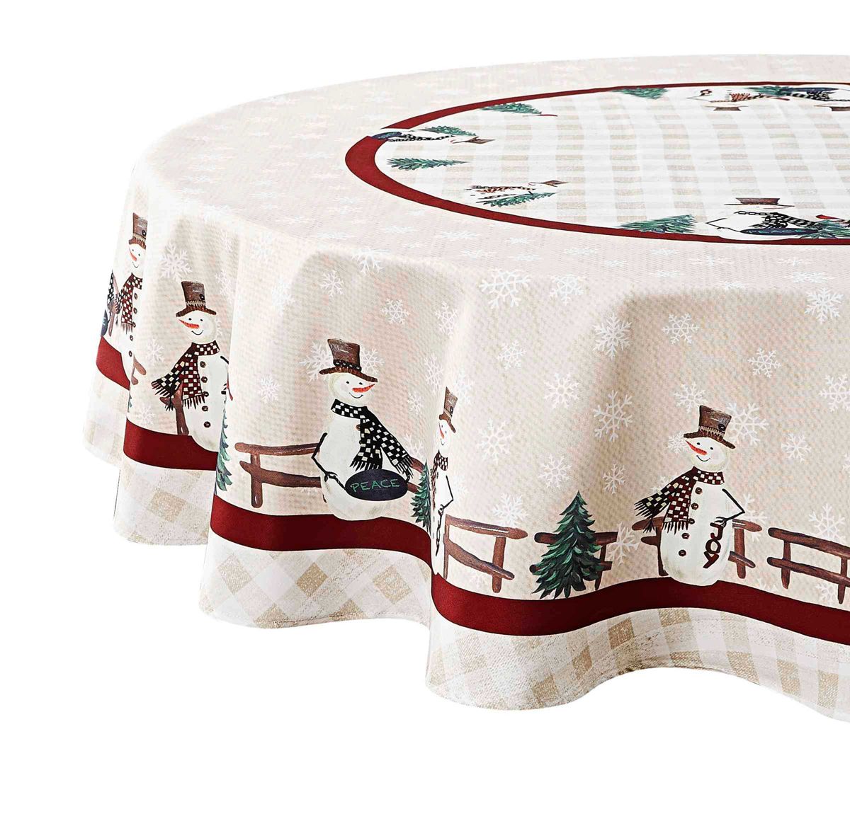 Country Snowman Tablecloth