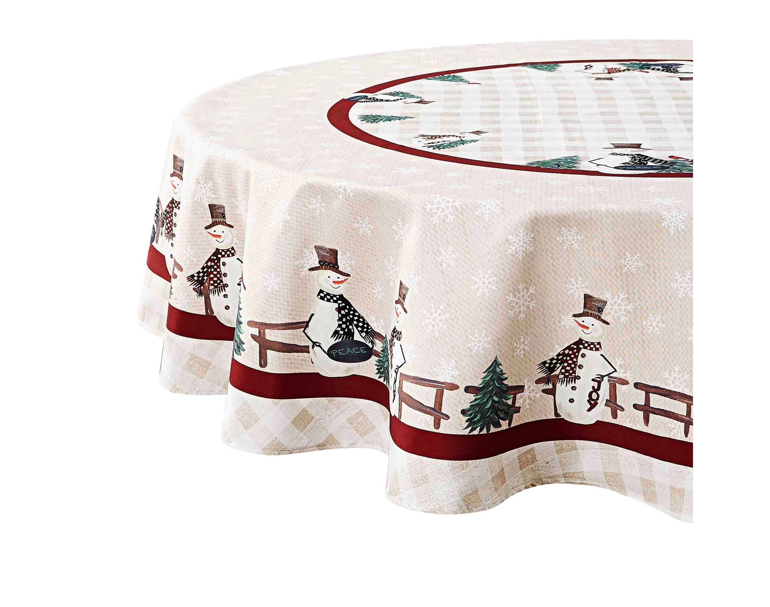 Country Snowman Tablecloth
