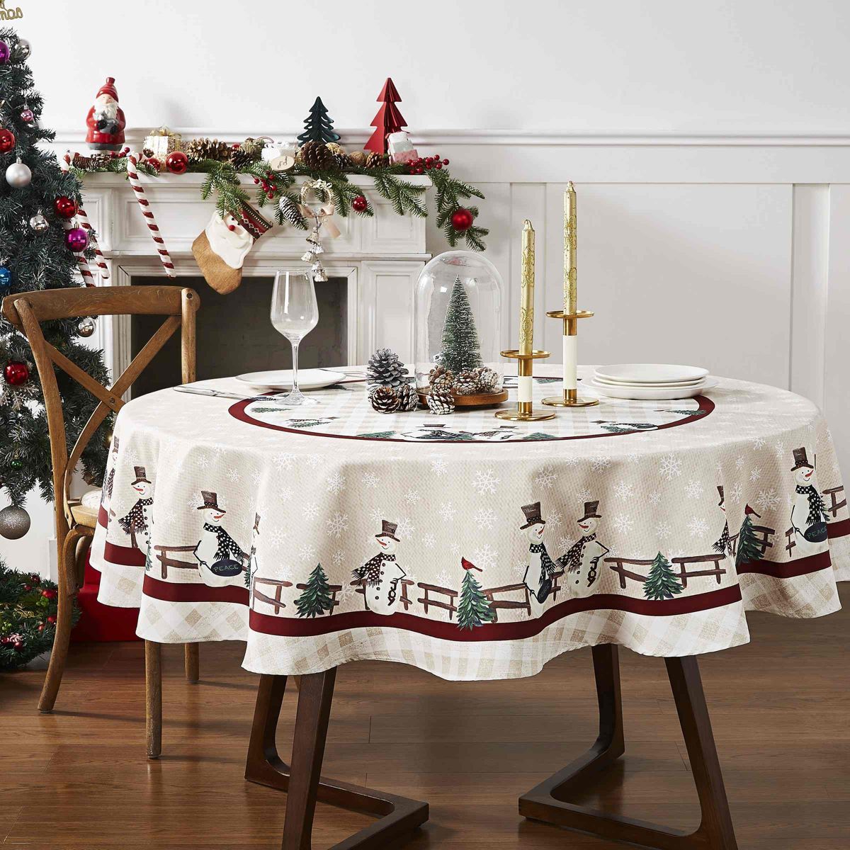 Country Snowman Tablecloth