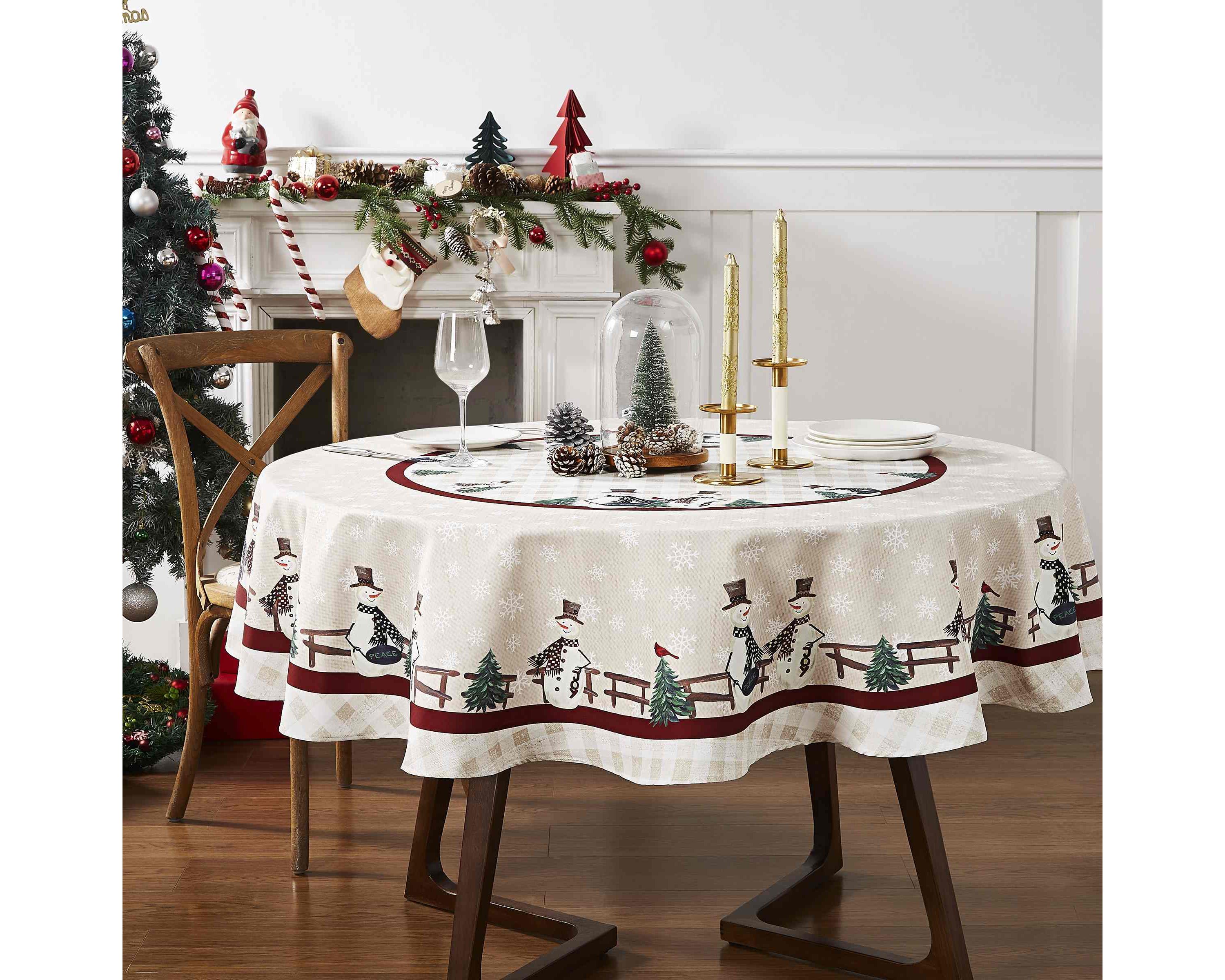 Country Snowman Tablecloth