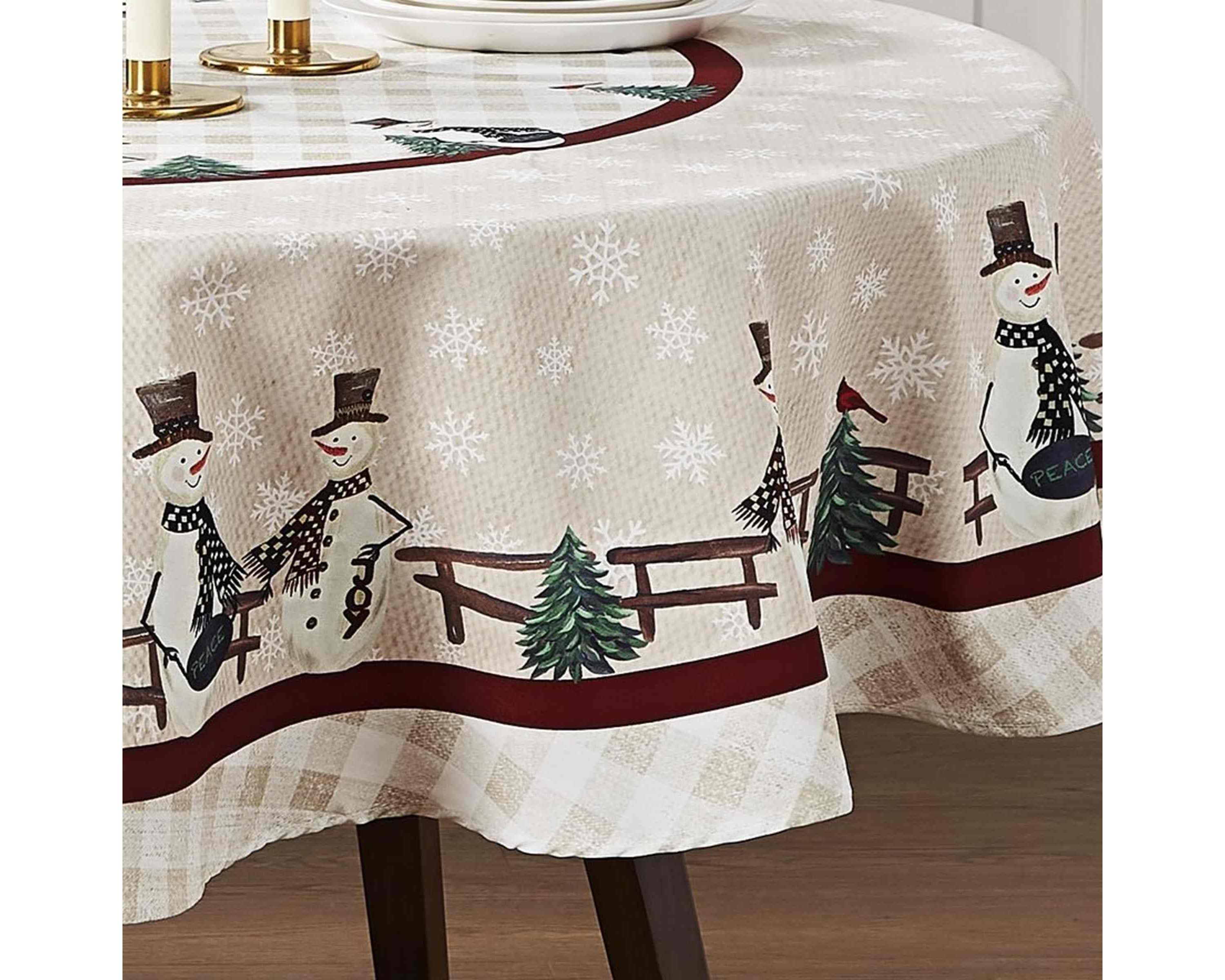 Country Snowman Tablecloth
