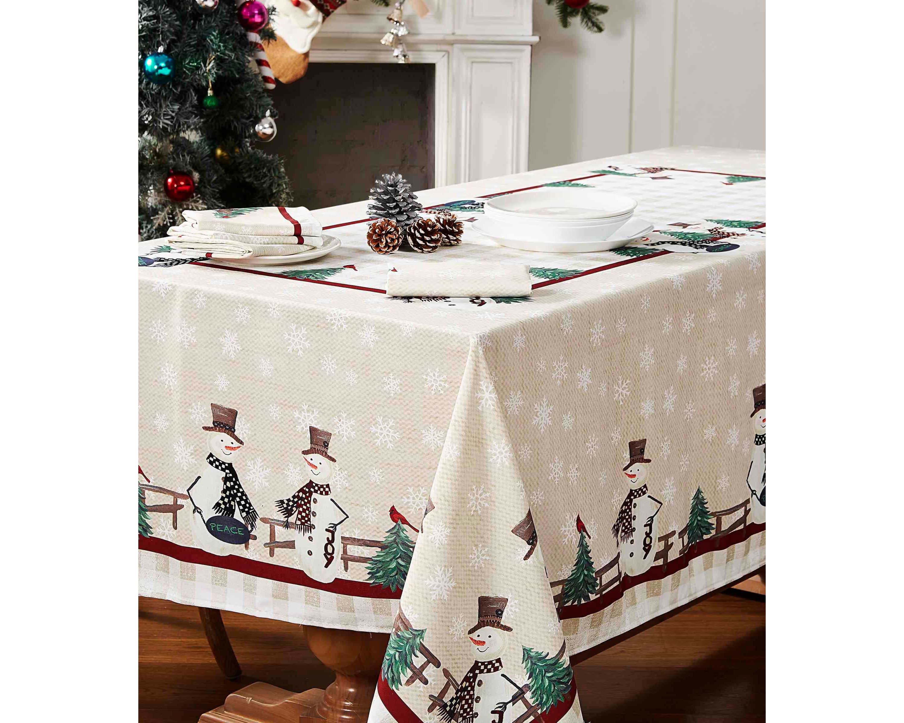 Country Snowman Tablecloth