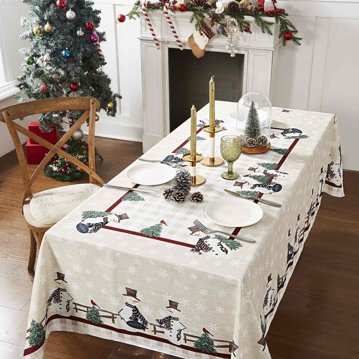 Country Snowman Tablecloth
