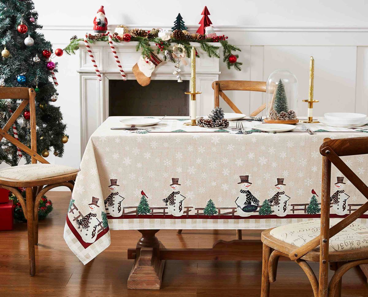Country Snowman Tablecloth