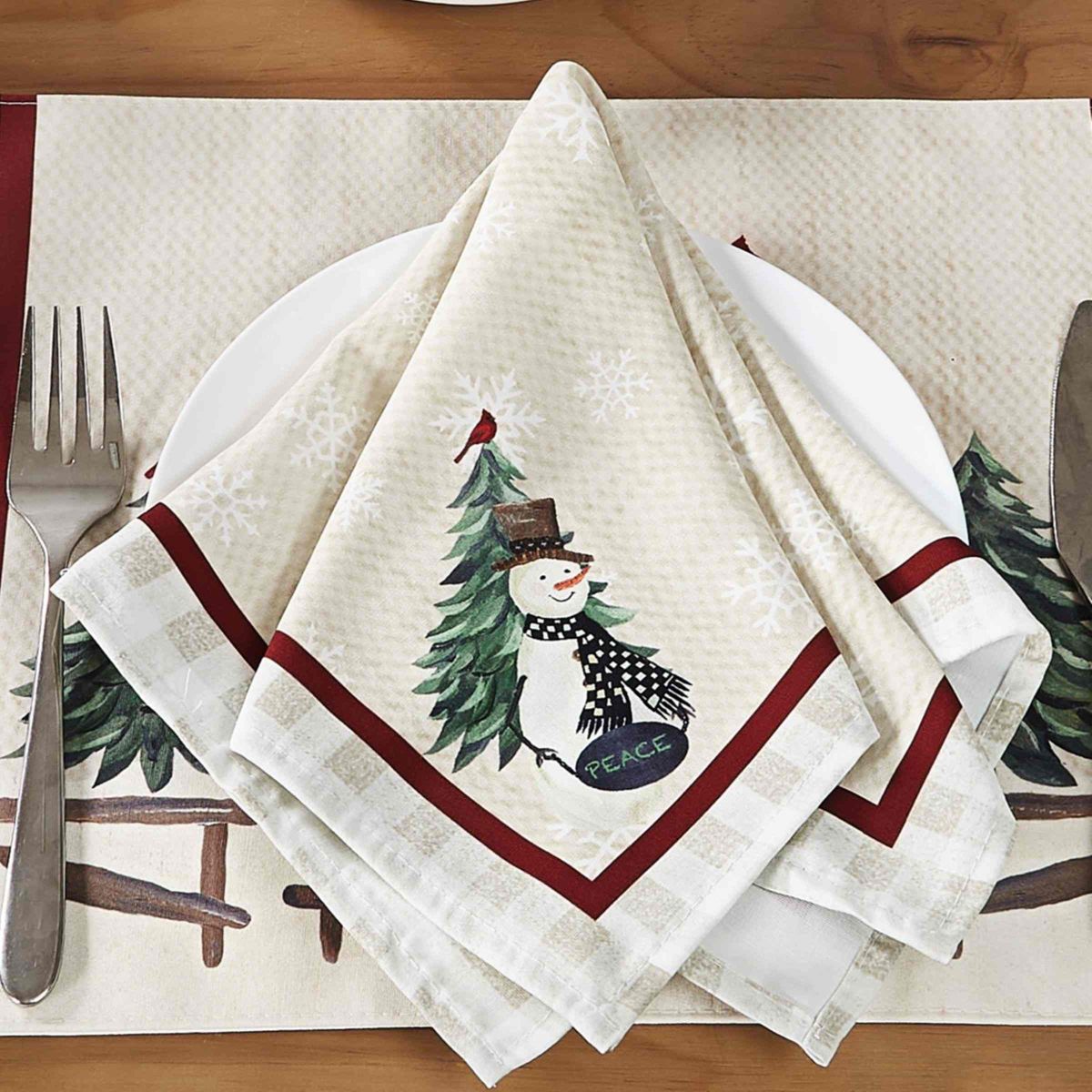 Country Snowman Tablecloth