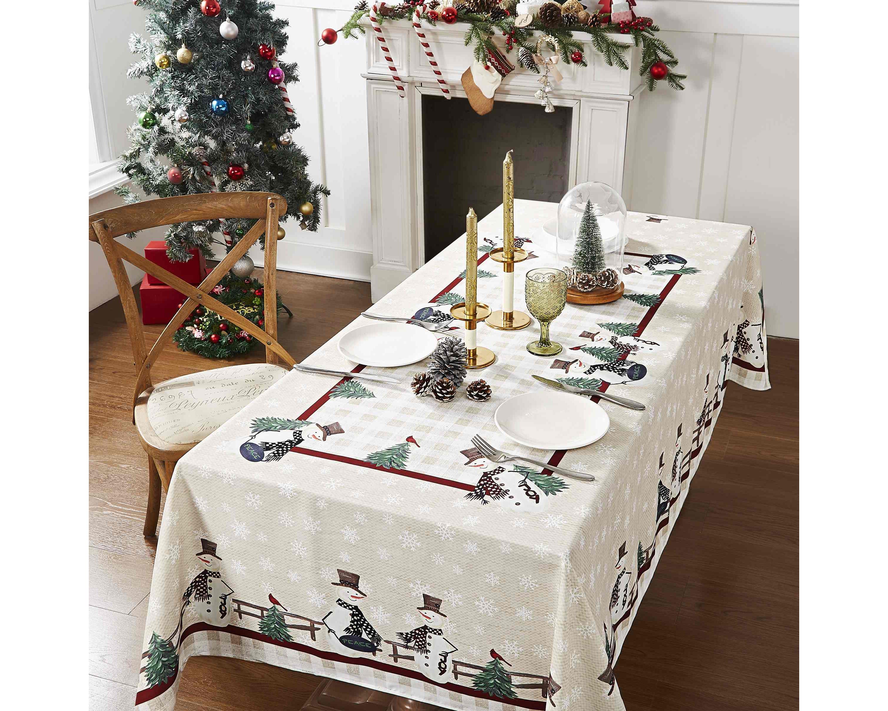 Country Snowman Tablecloth