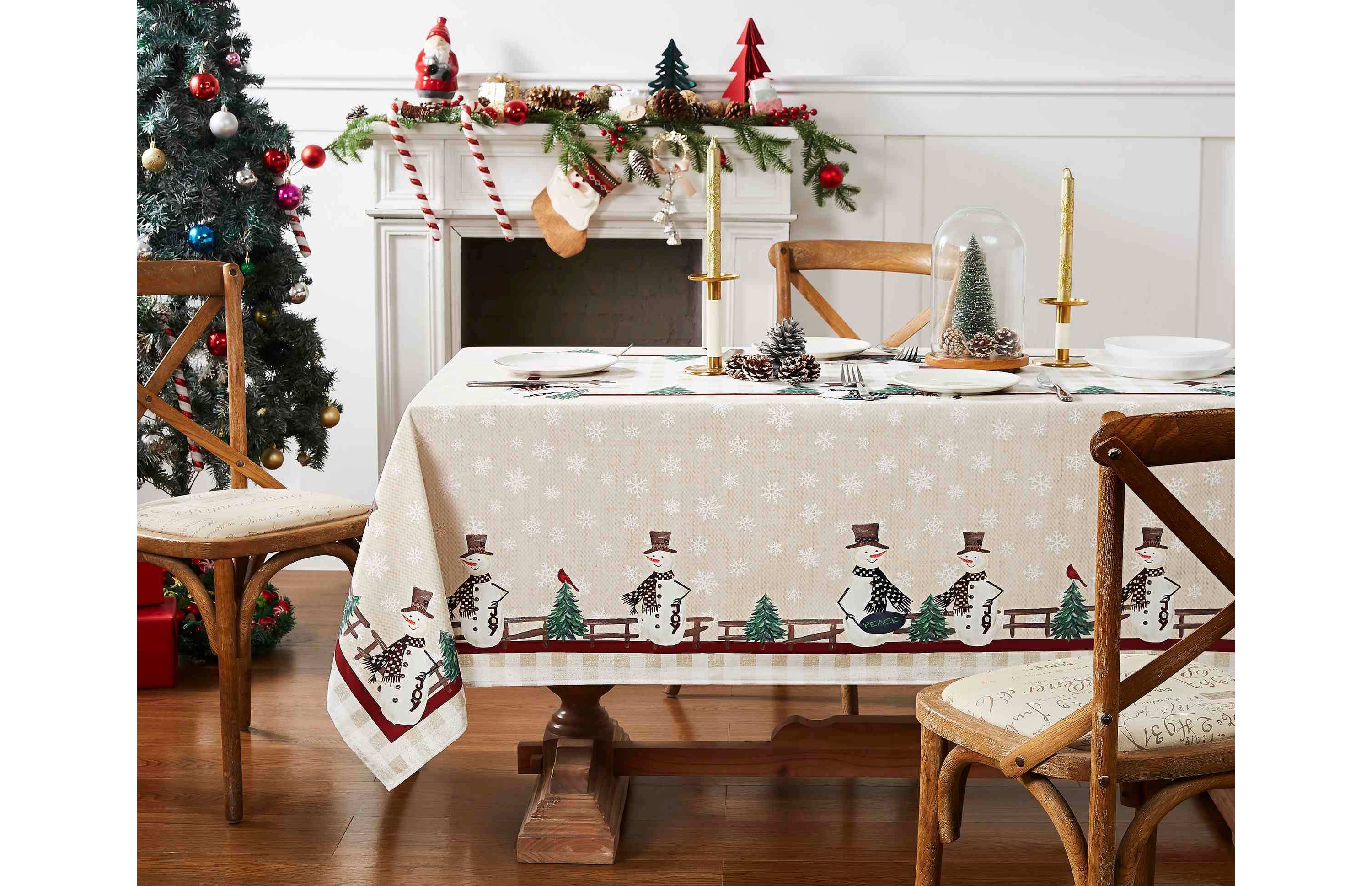 Country Snowman Tablecloth