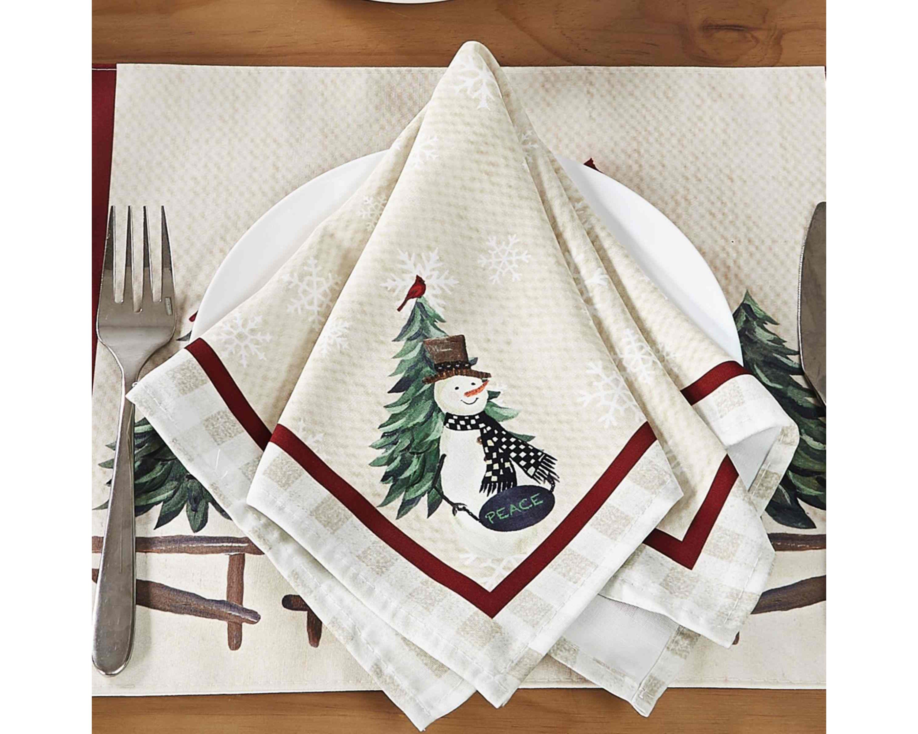 Country Snowman Tablecloth