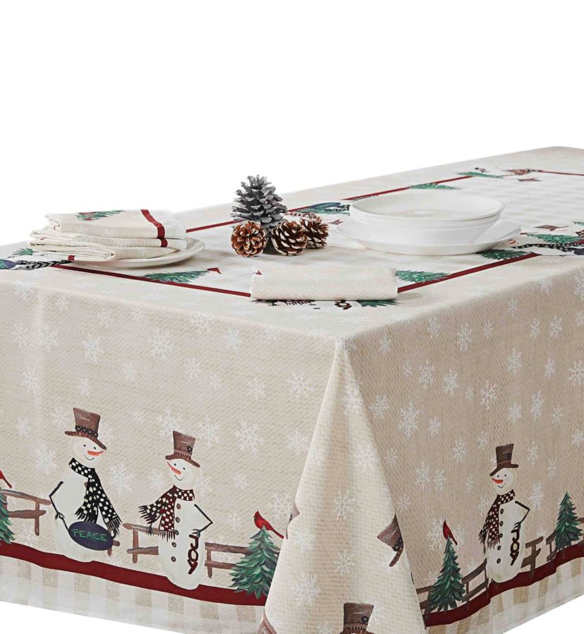 Country Snowman Tablecloth