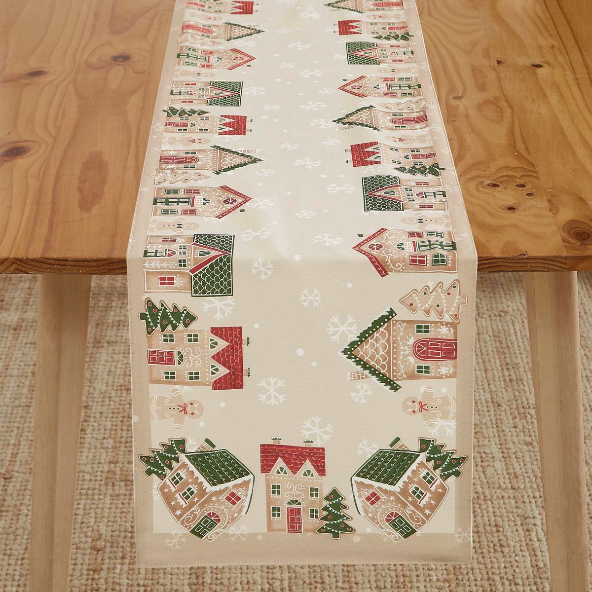 Gingerbread Village Table Runner
