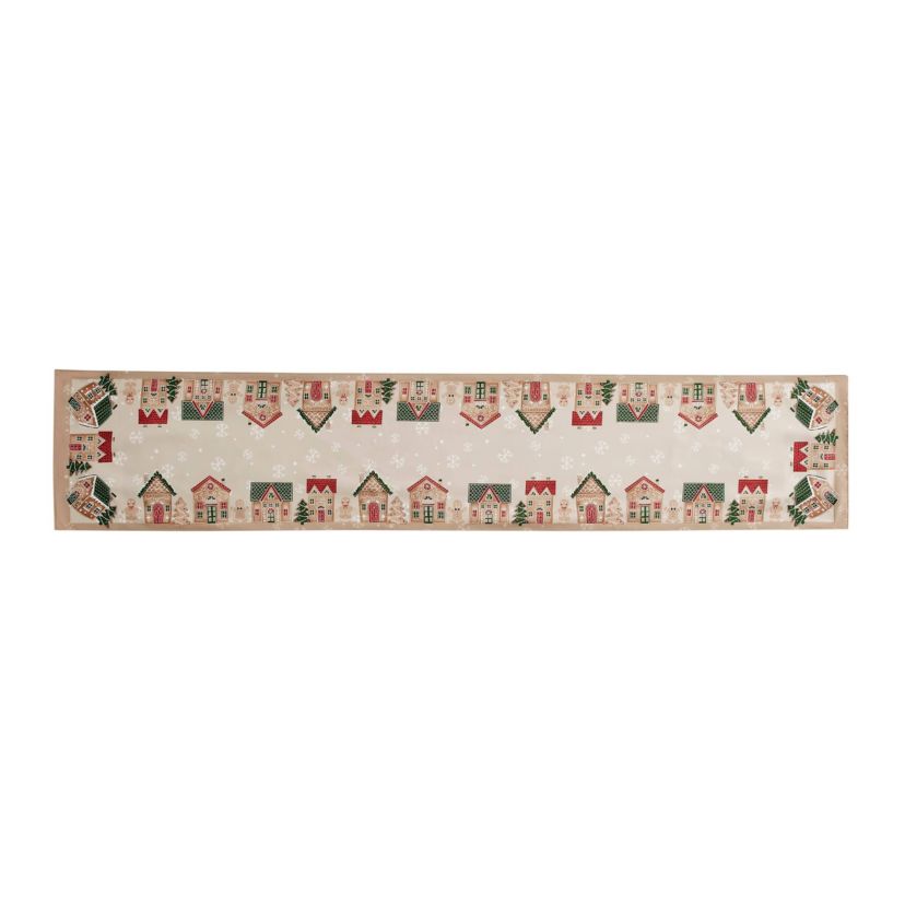 Gingerbread Village Table Runner