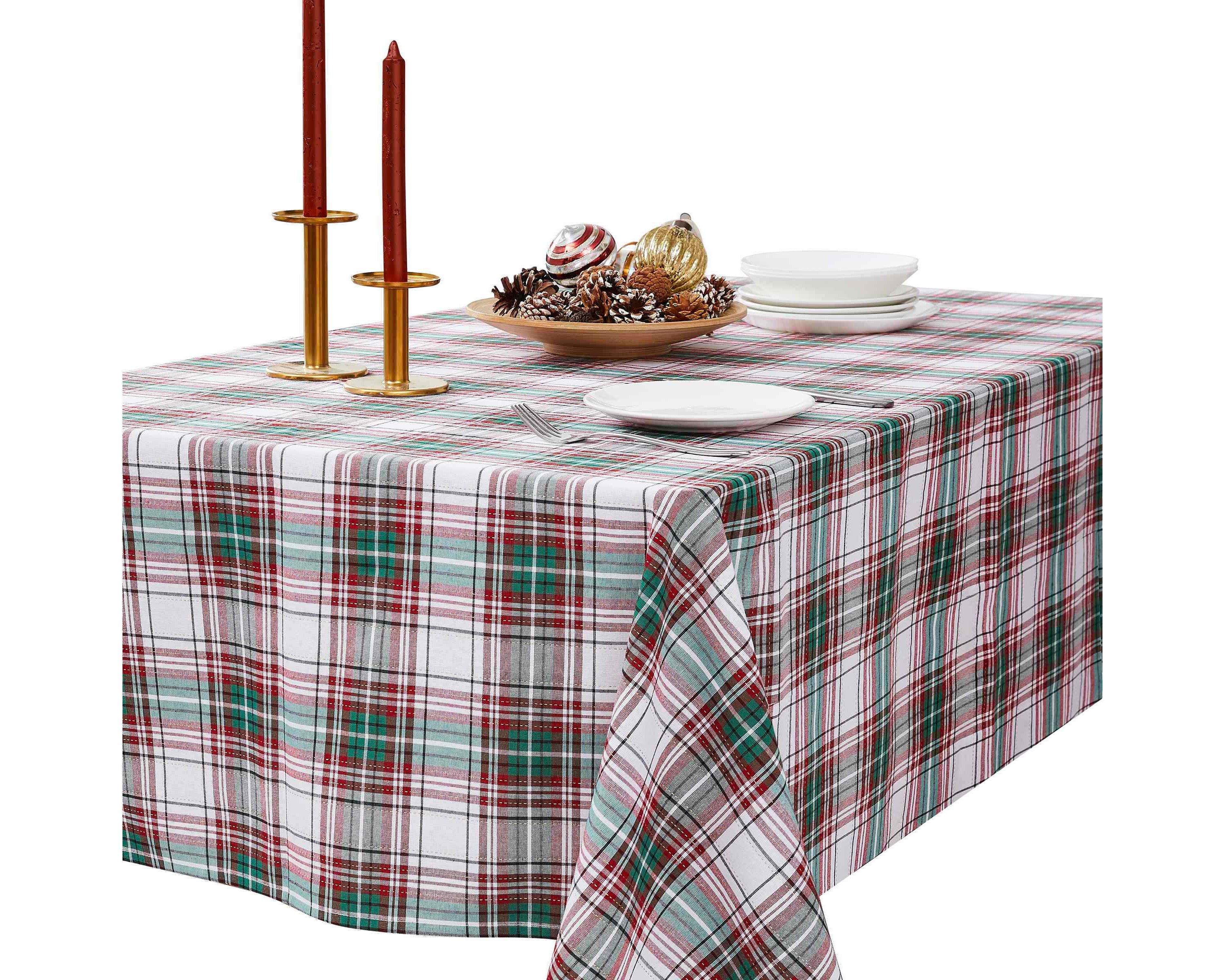Holiday Plaid Tablecloth