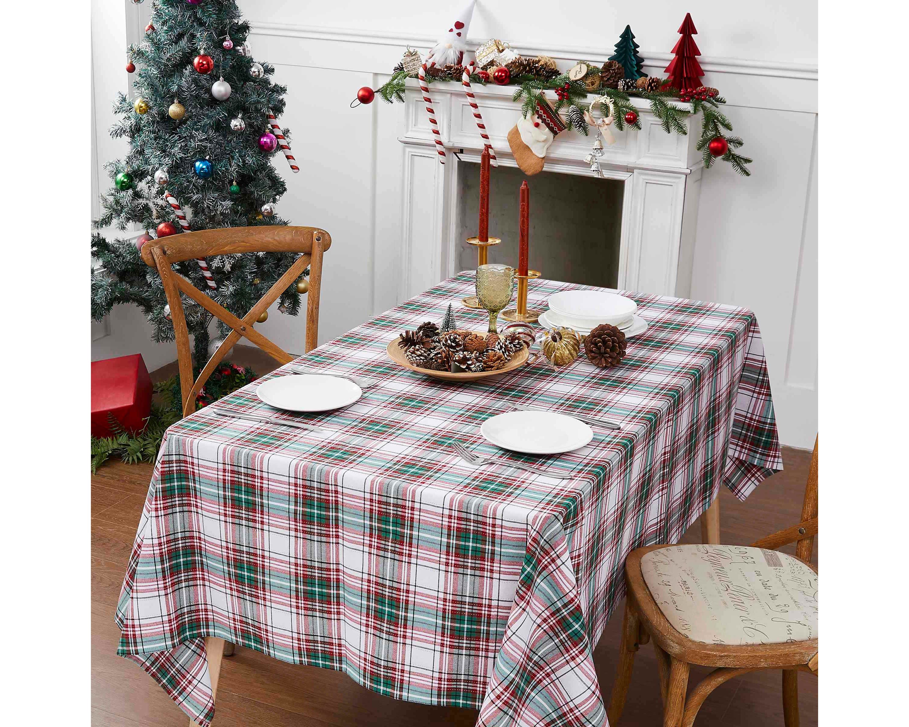Holiday Plaid Tablecloth
