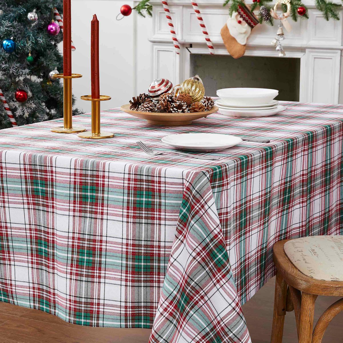 Holiday Plaid Tablecloth