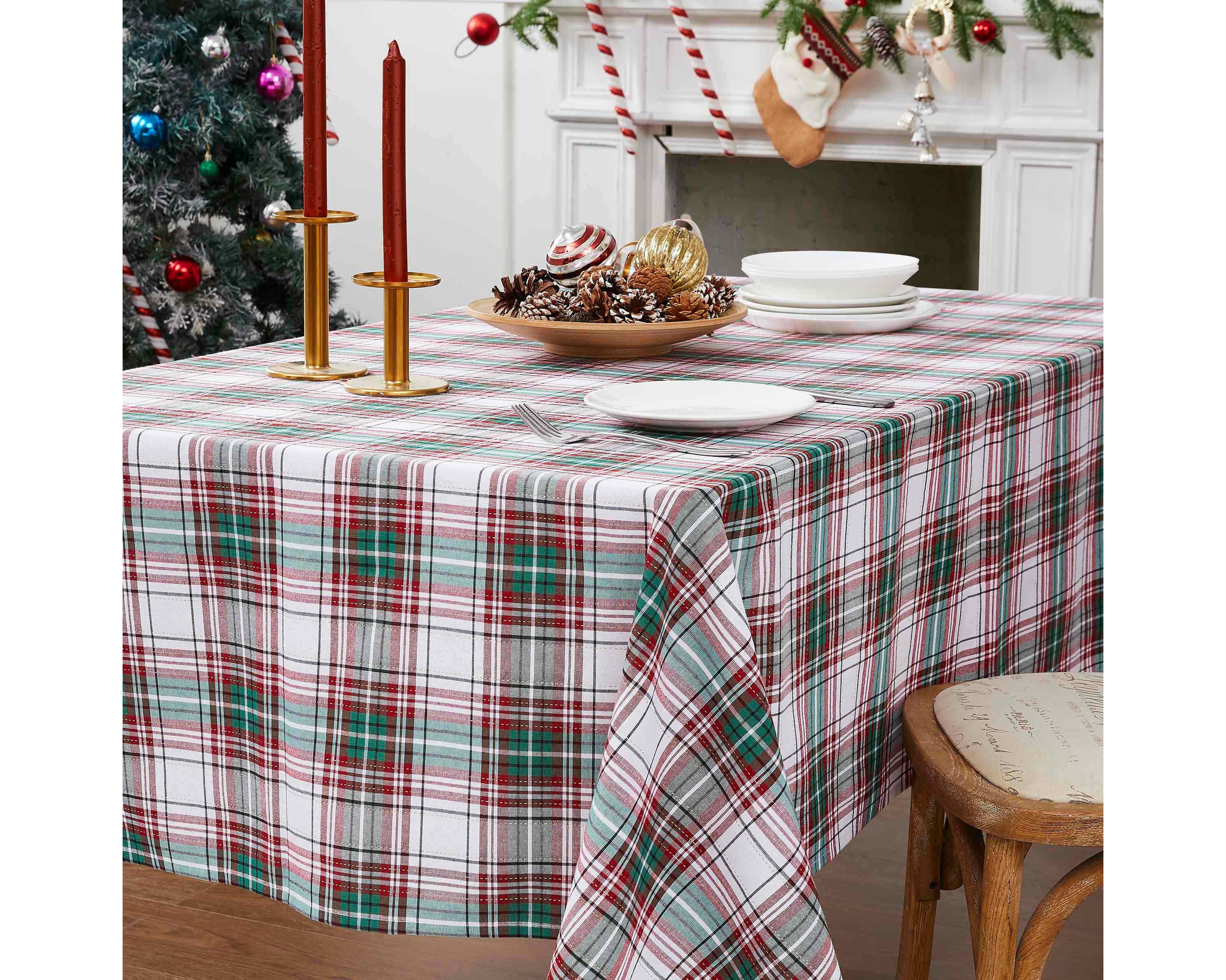 Holiday Plaid Tablecloth
