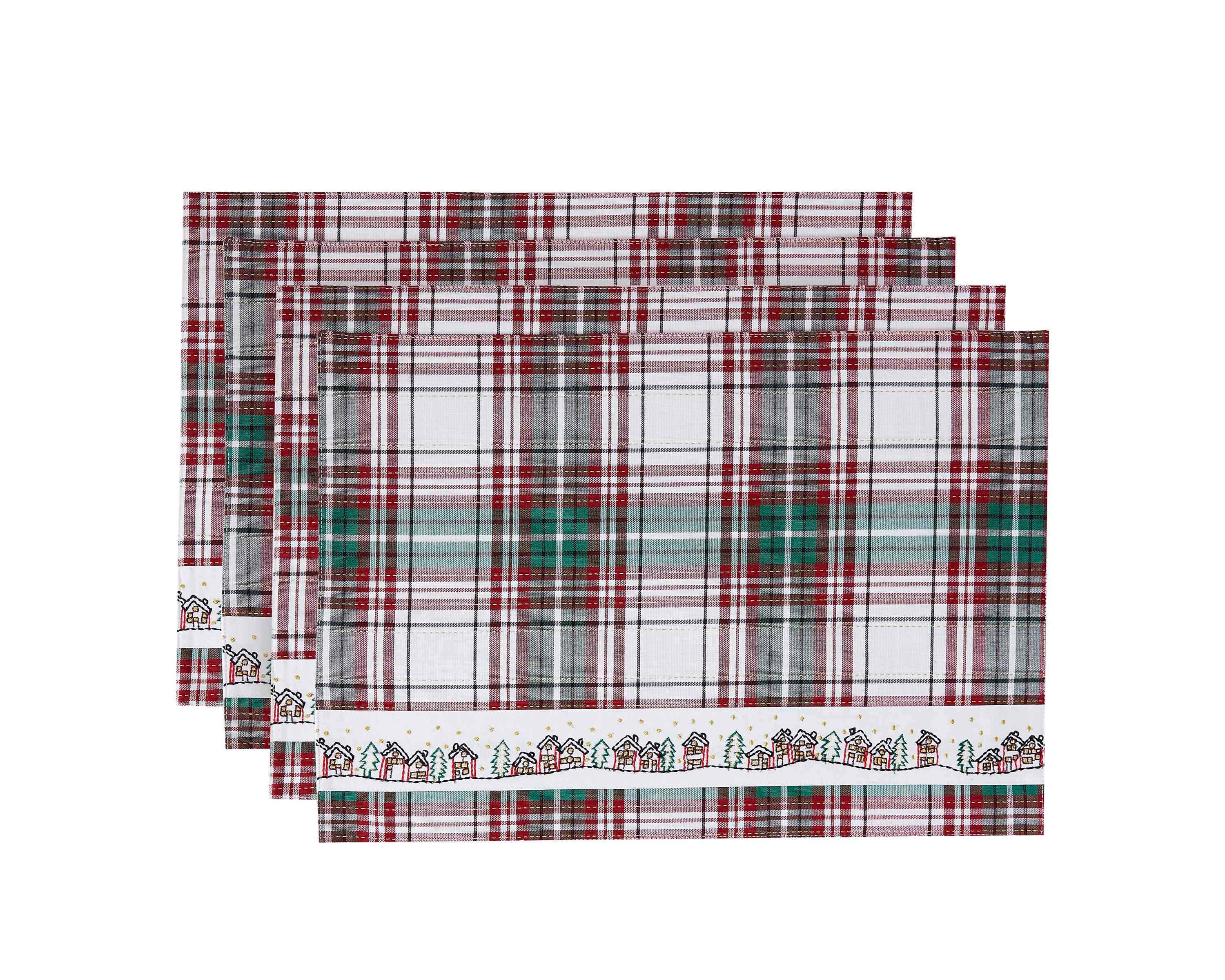 Holiday Plaid 4-pc. Placemats