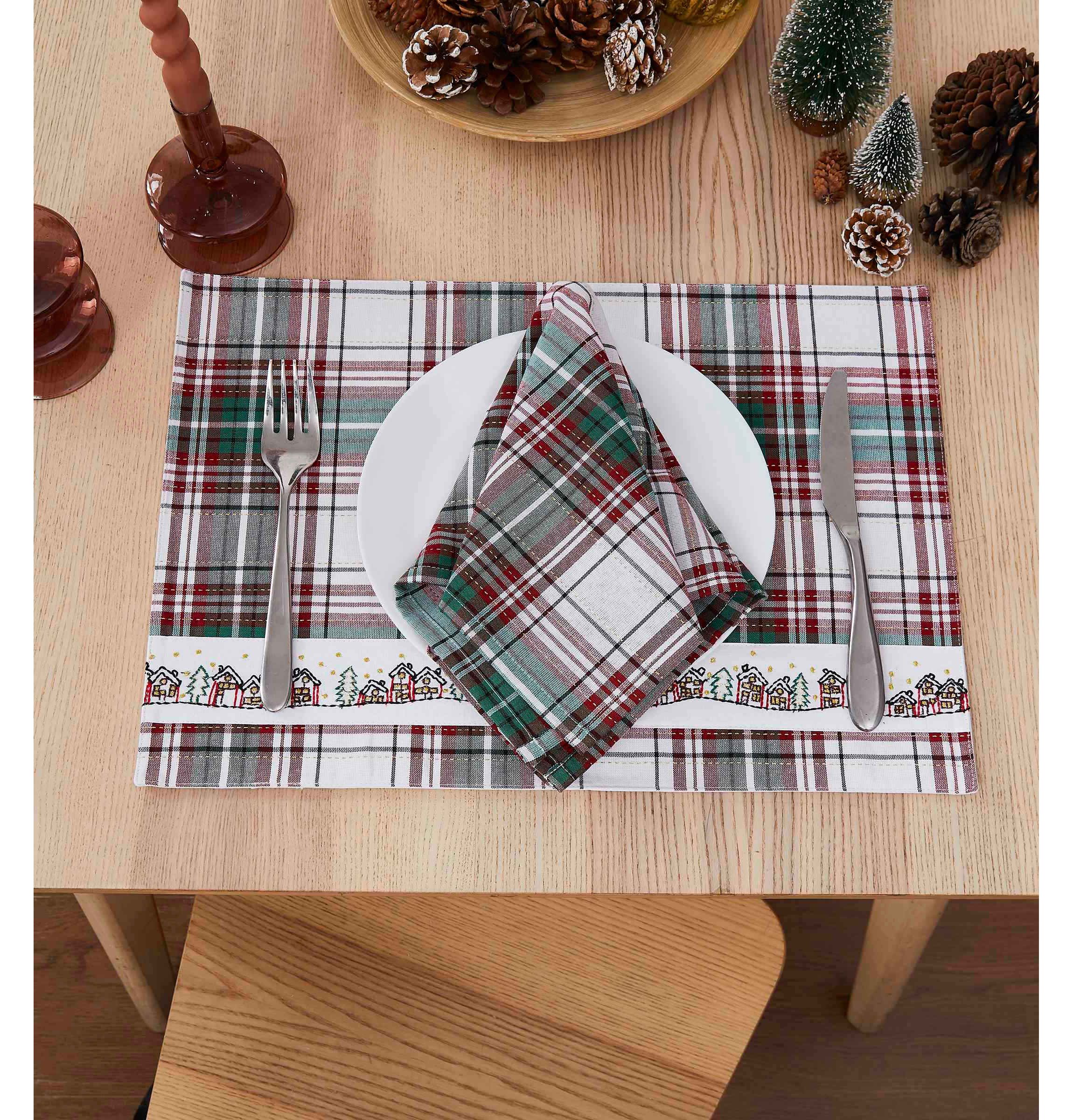 Holiday Plaid 4-pc. Placemats
