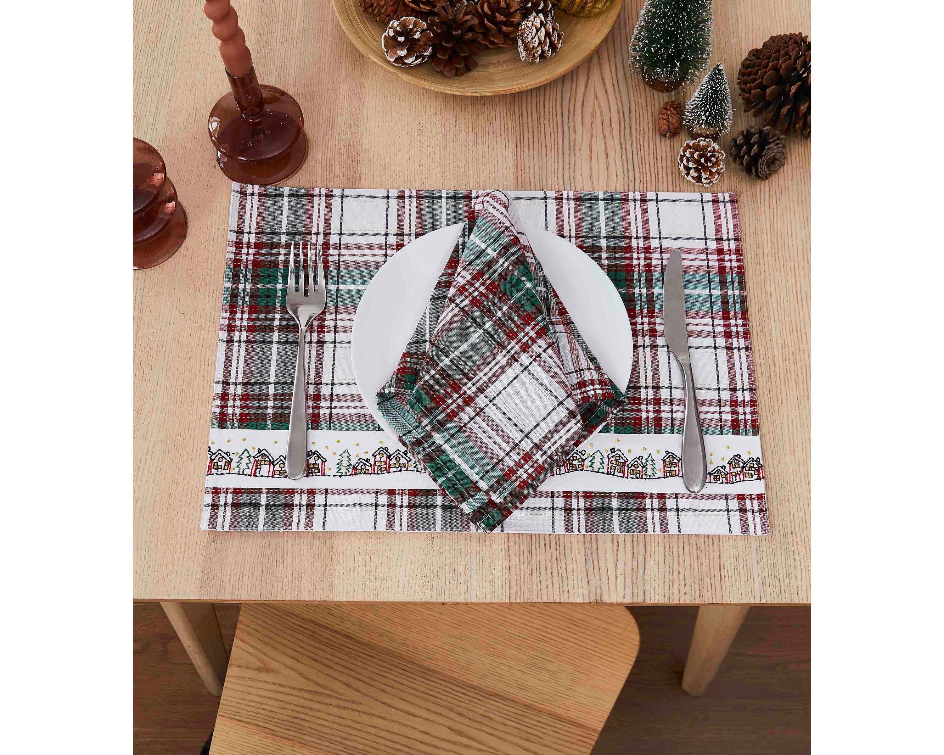 Holiday Plaid 4-pc. Placemats