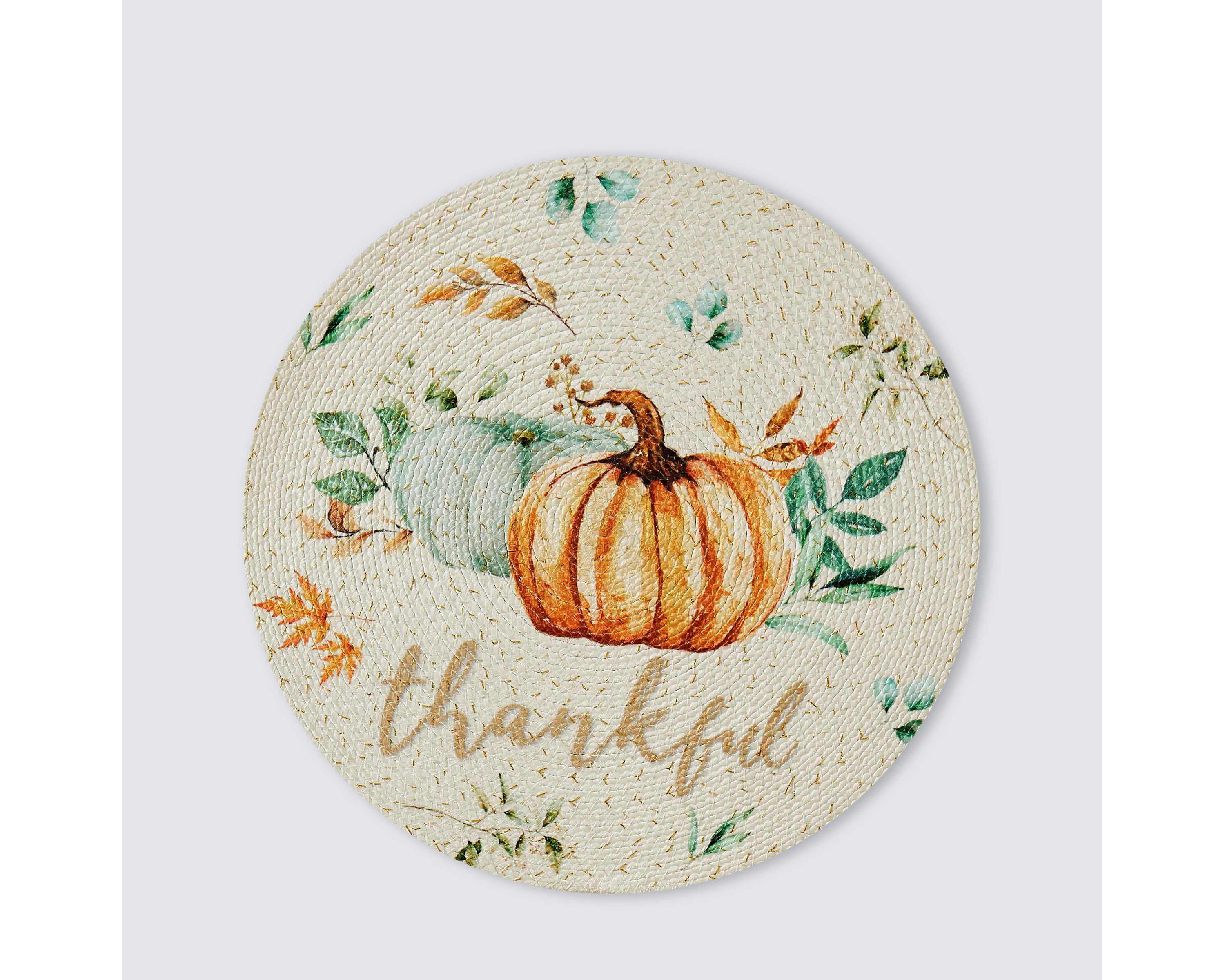 Grateful Patch Round Braided Placemat - Set of 4