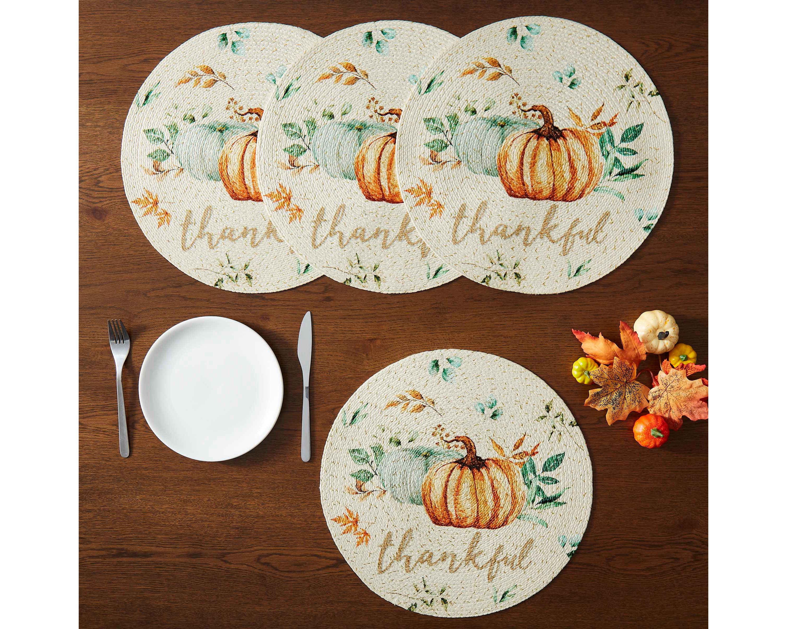 Grateful Patch Round Braided Placemat - Set of 4