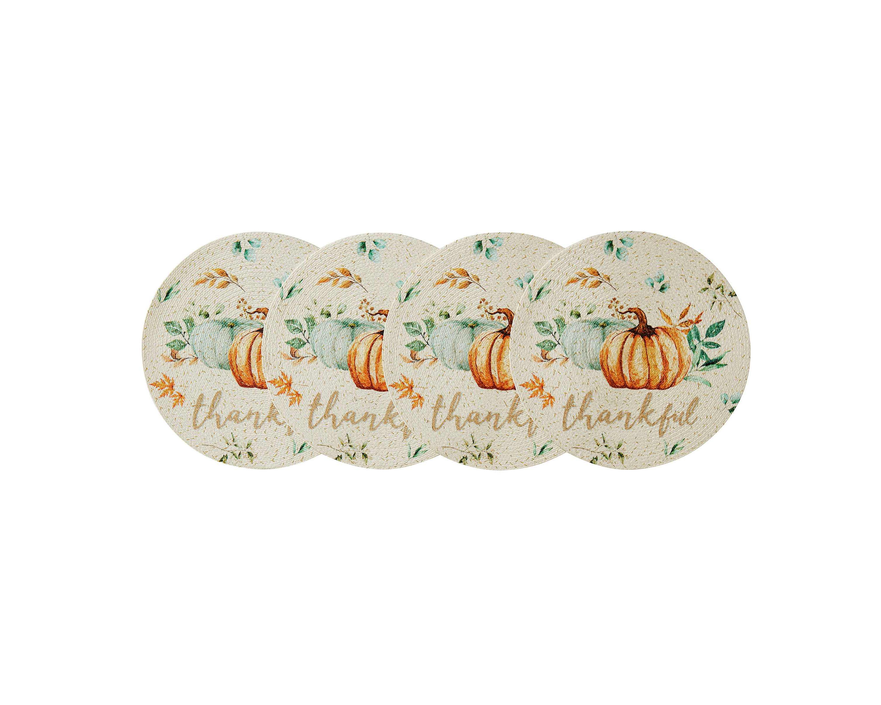 Grateful Patch Round Braided Placemat - Set of 4