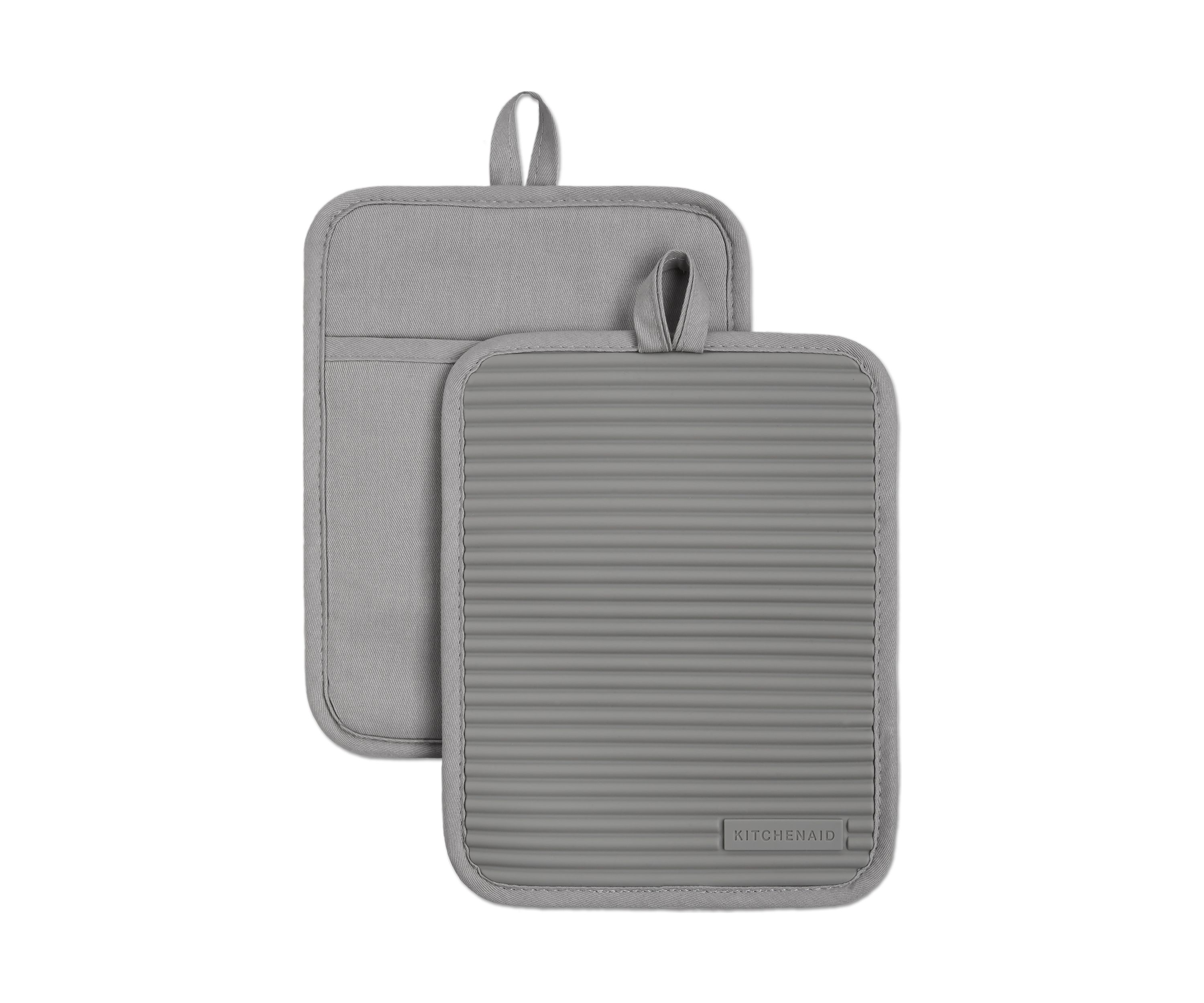 Ribbed Soft Silicone Pot Holder Set