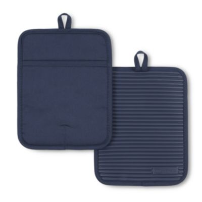 Ribbed Soft Silicone Pot Holder Set