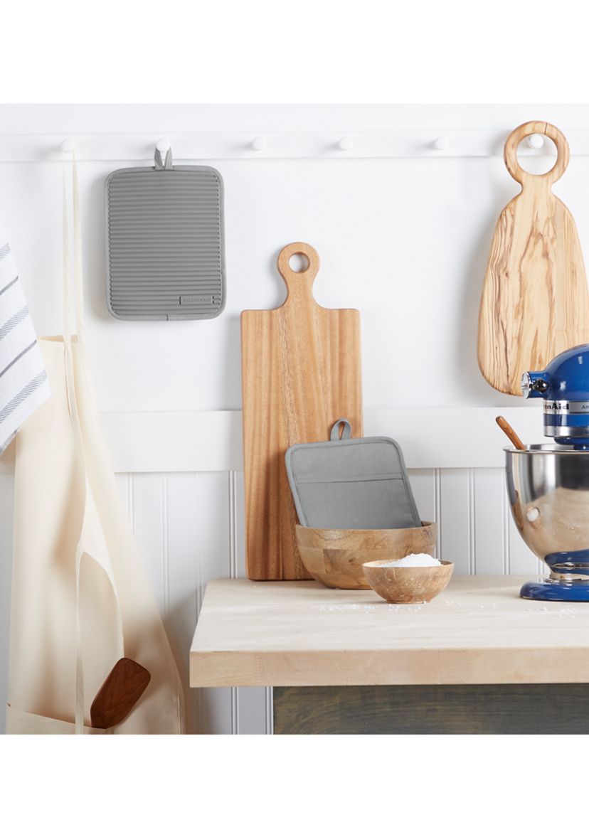 Ribbed Soft Silicone Pot Holder Set