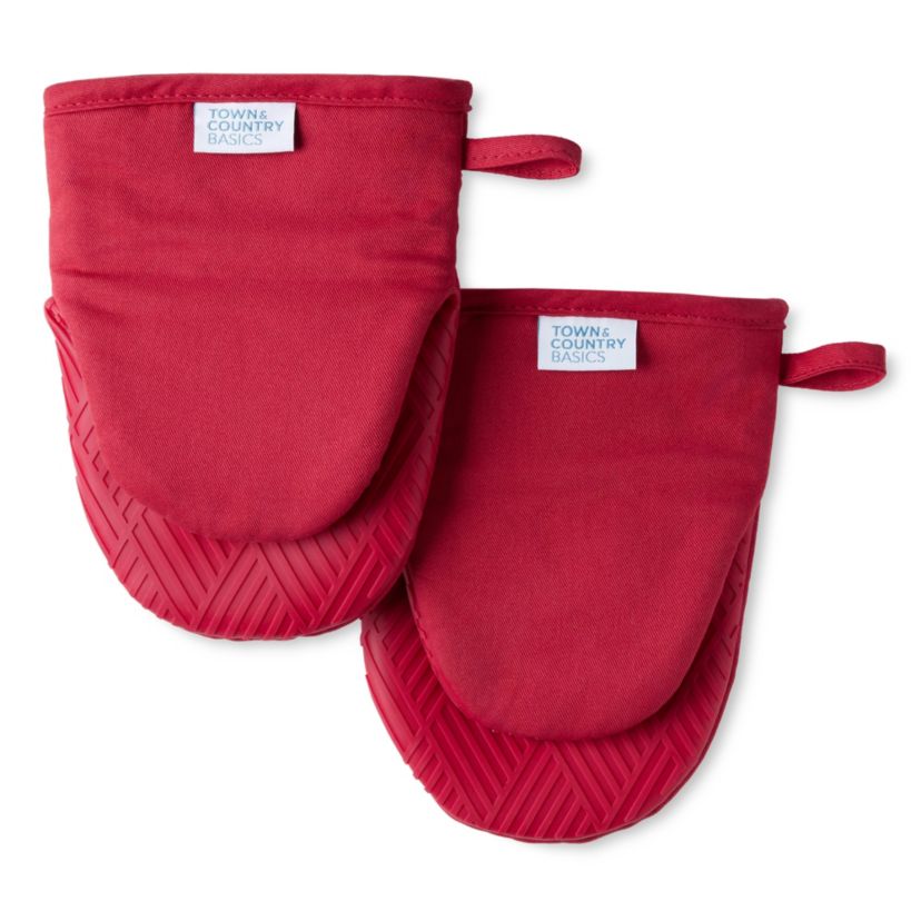 Basketweave Soft Silicone Mini Oven Mitt Set
