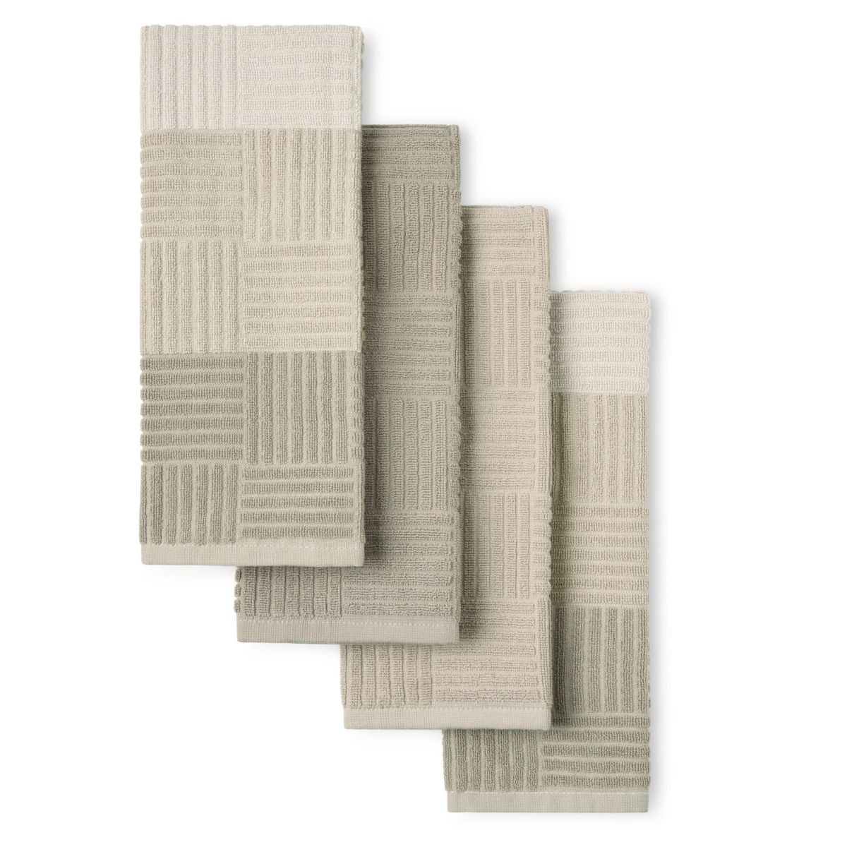 Basketweave Antimicrobial Terrycloth Kitchen Towel Set