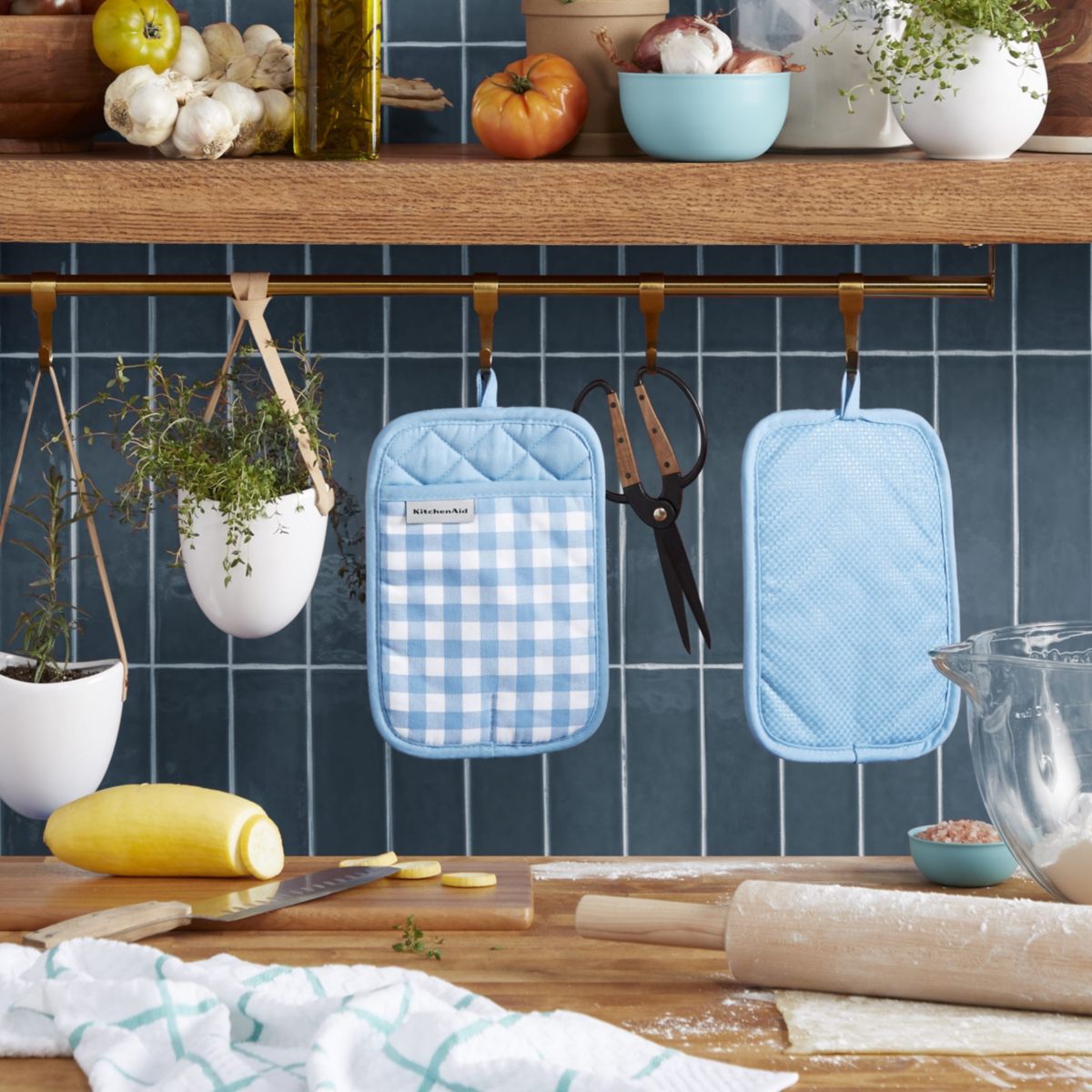 Gingham Pot Holder Set