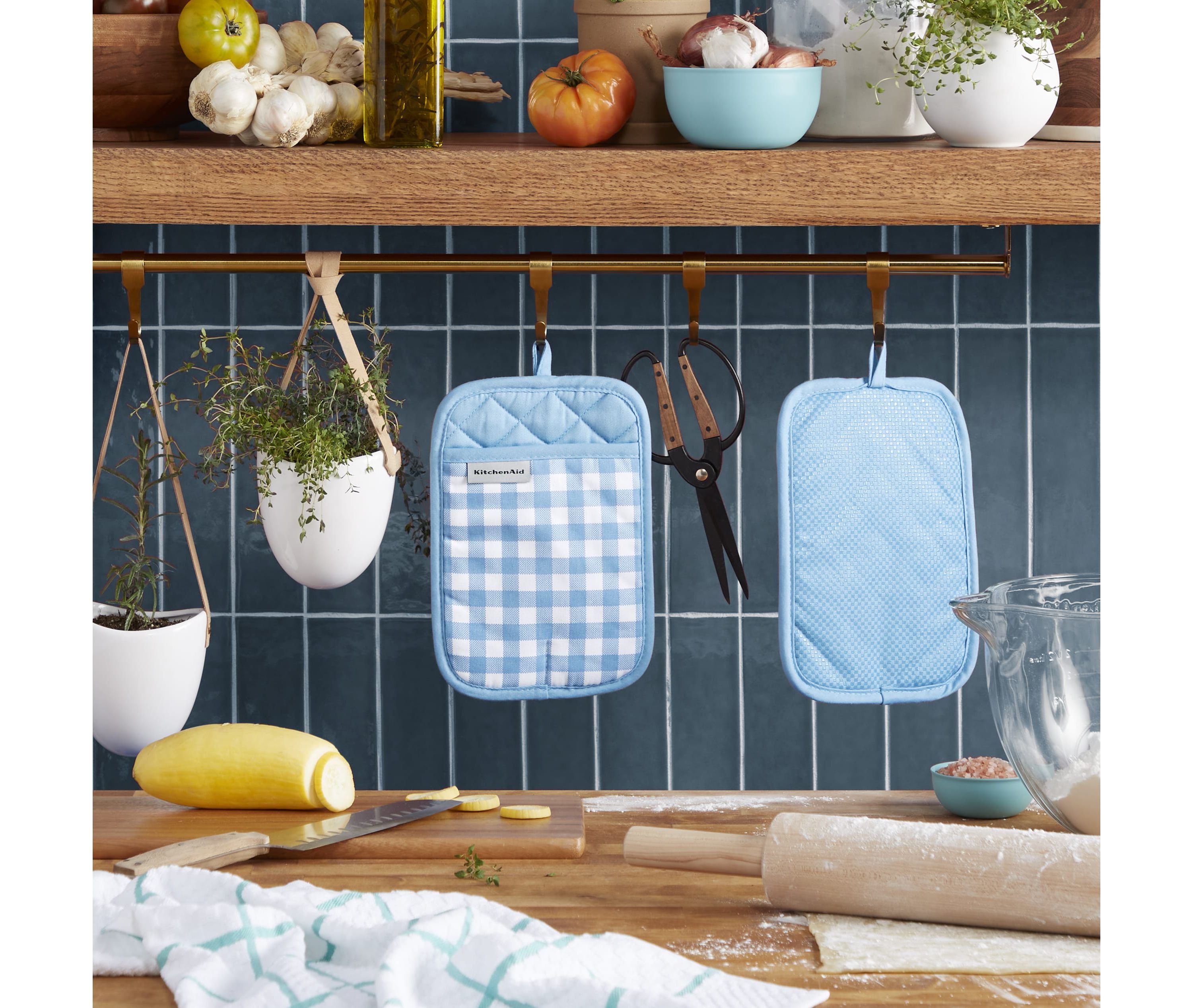 Gingham Pot Holder Set