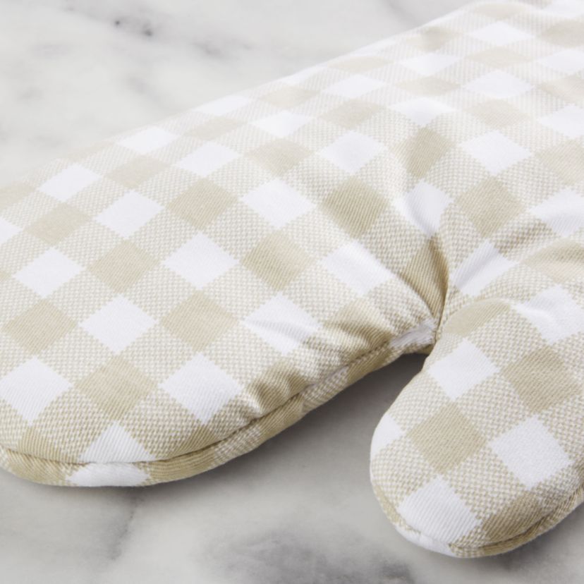 Gingham Oven Mitt Set