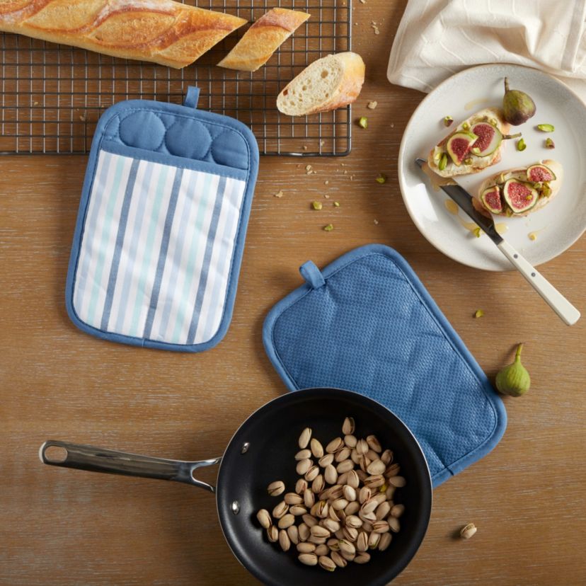 Daisy Stripe Pot Holder Set