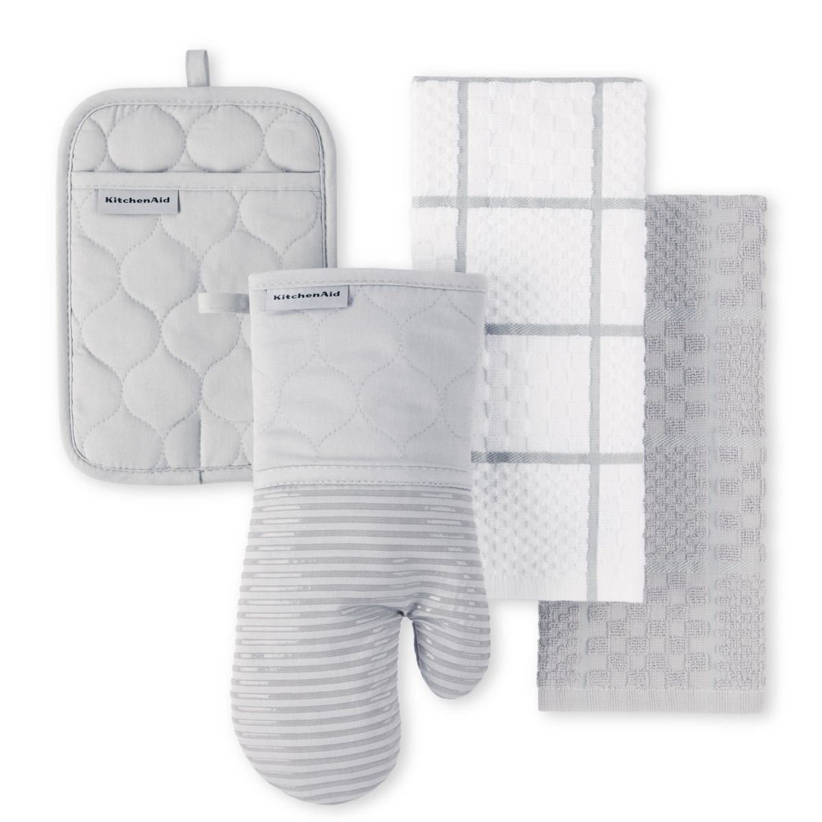 QUILTED COTTON TERRY CLOTH Towel, Oven Mitt, Pot Holder Set