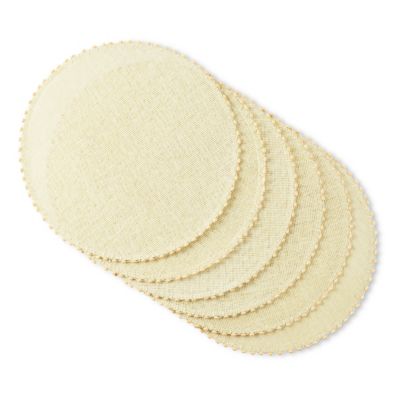 MARTHA STEWART Woven Water Resistant Lindos Beige Placemat Set -  0028332803953