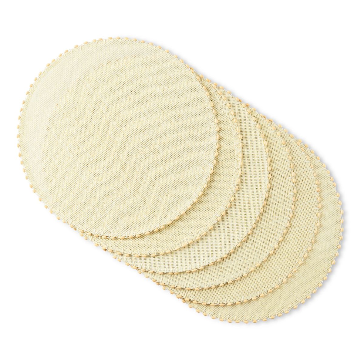 Woven  Water Resistant Lindos Beige Placemat Set