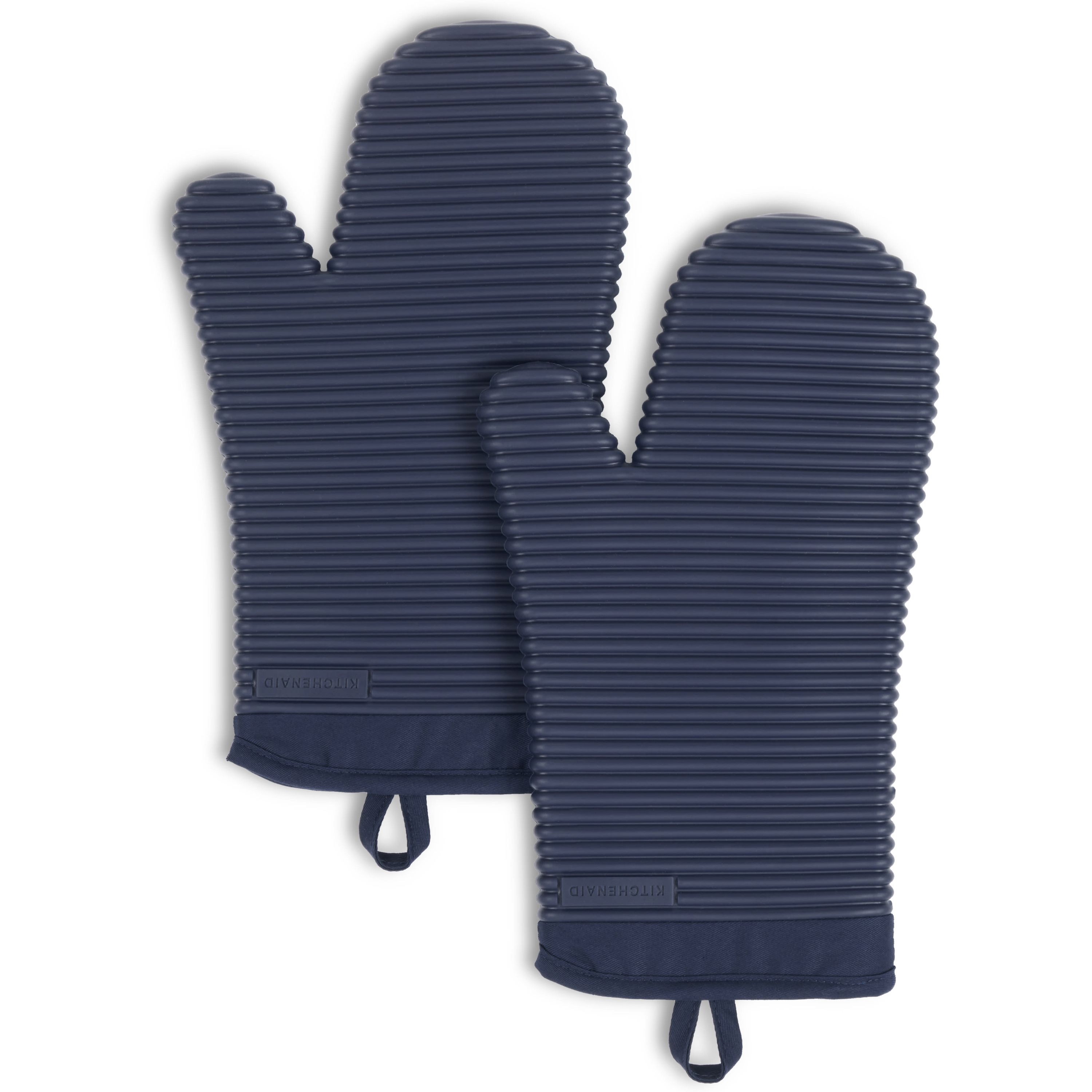 Ribbed Soft Silicone 2-Pack Oven Mitt