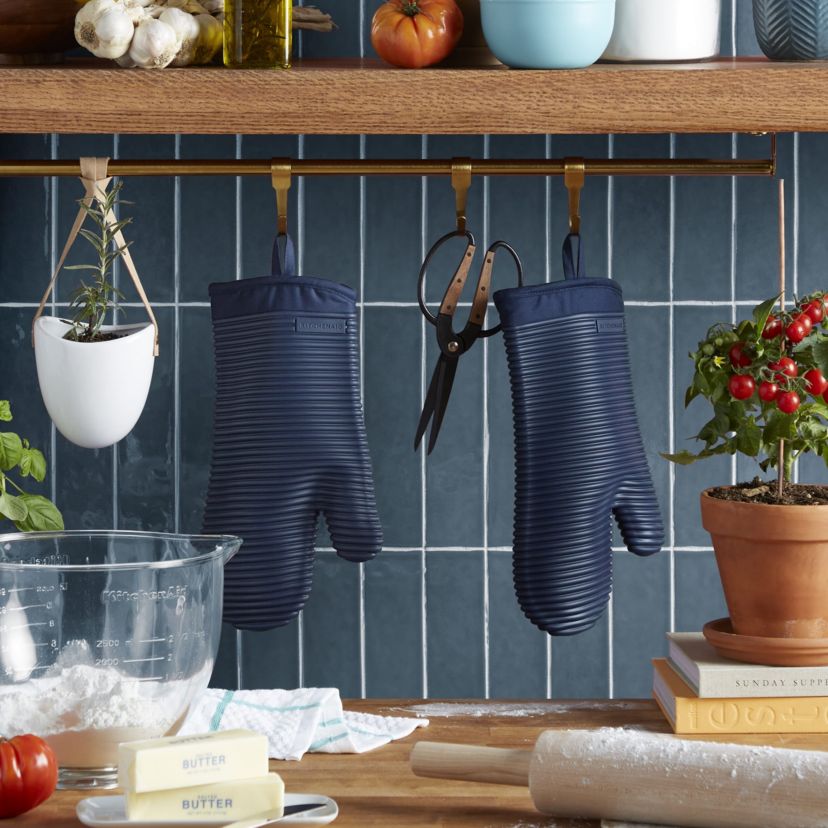 Ribbed Soft Silicone 2-Pack Oven Mitt